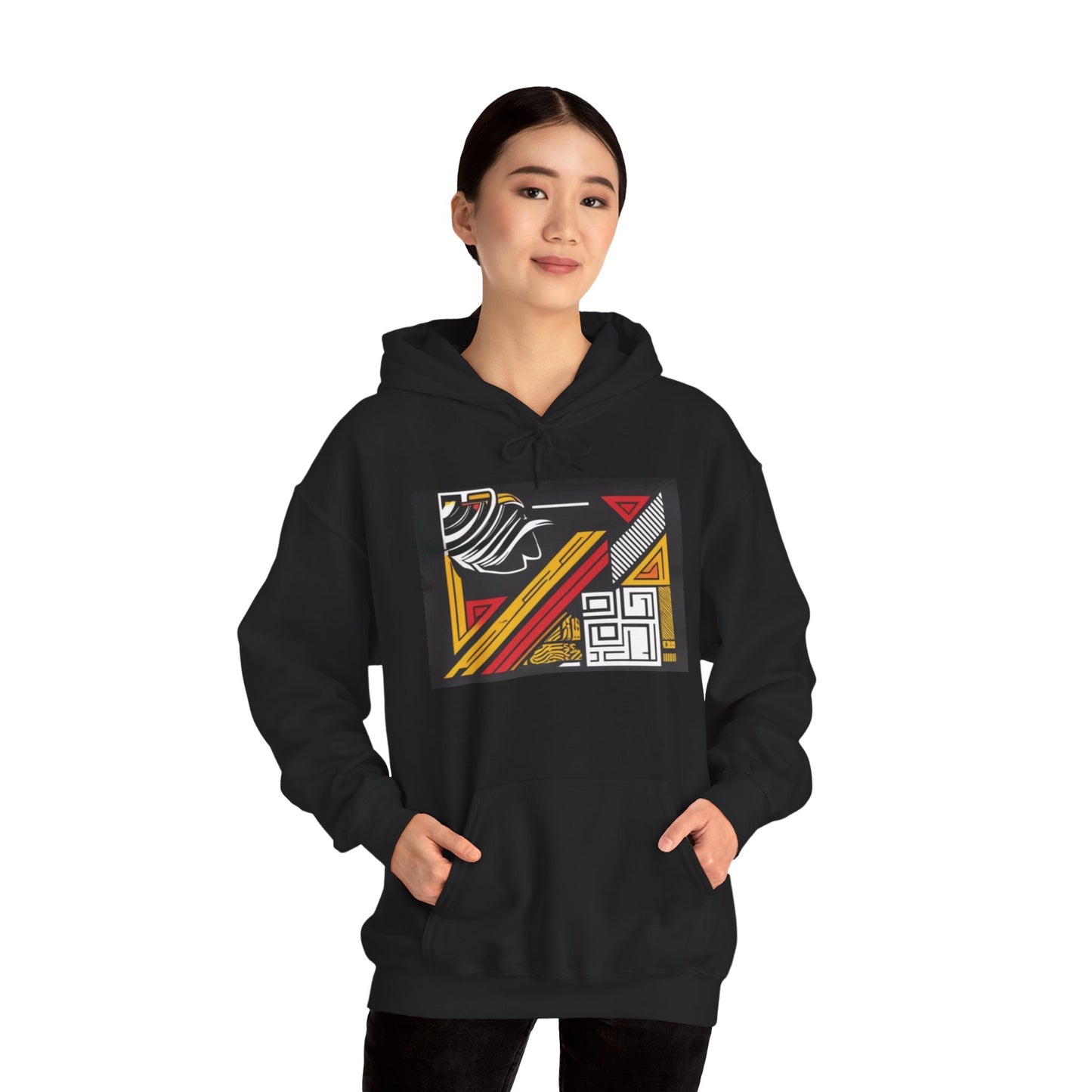 Back view of the Vintage Aesthetic Oversized Boho Hoodie, highlighting its relaxed fit and comfortable design.
