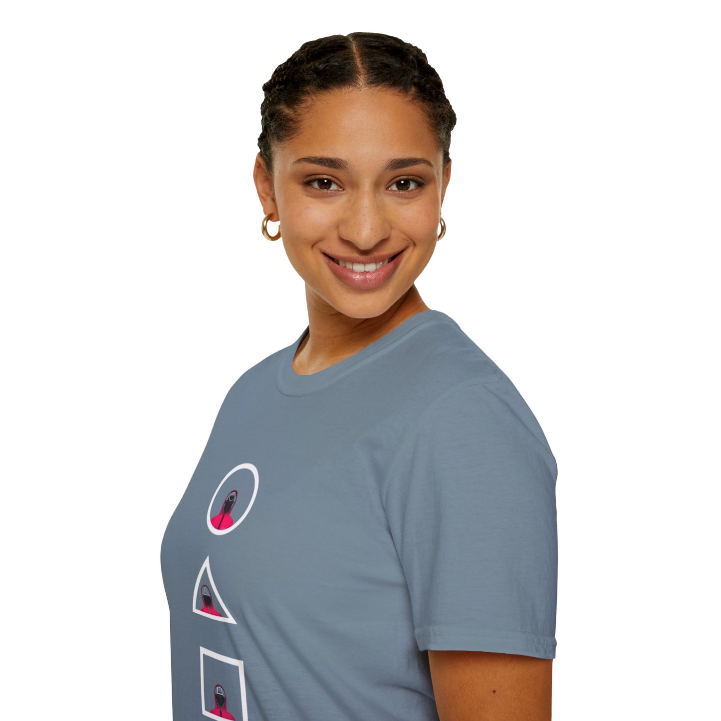 Unisex Softstyle T-Shirt - Eco-Friendly 100% Cotton Minimalist Graphic Tee in various colors.