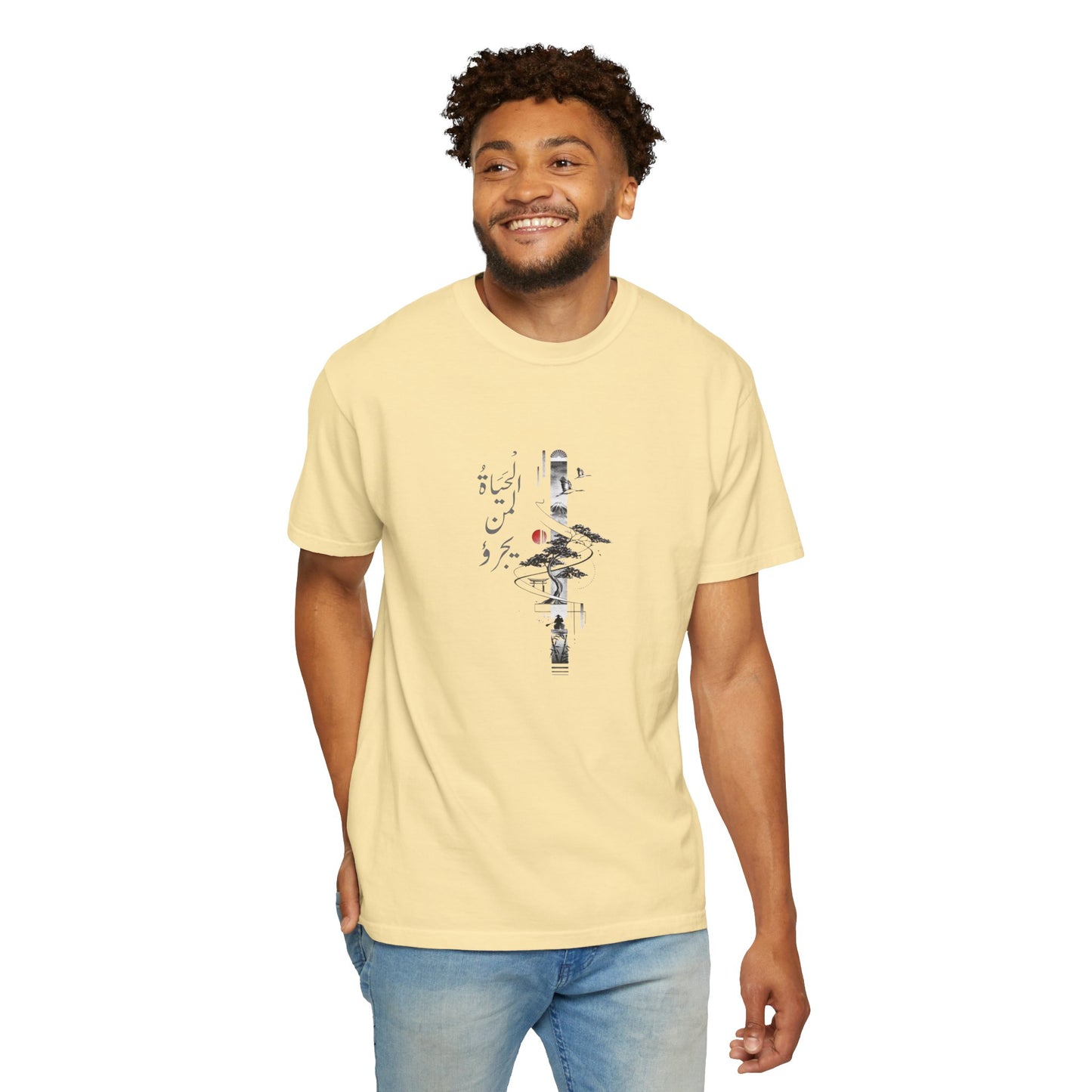 Japanese Art "Life is for those who dare" - Vintage Aesthetic Outfit Pullover, Oversized Boho Tshirt 30