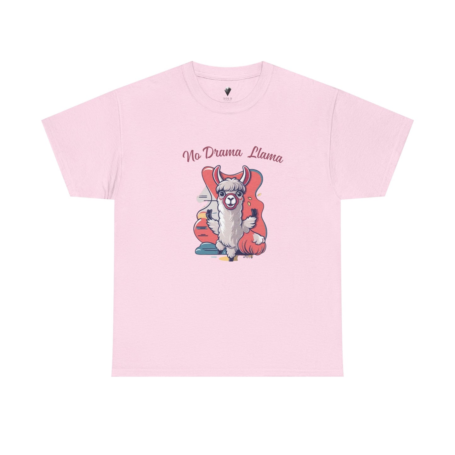 No Drama Llama Unisex Heavy Cotton Tee - Fun Graphic Tee for Casual Wear