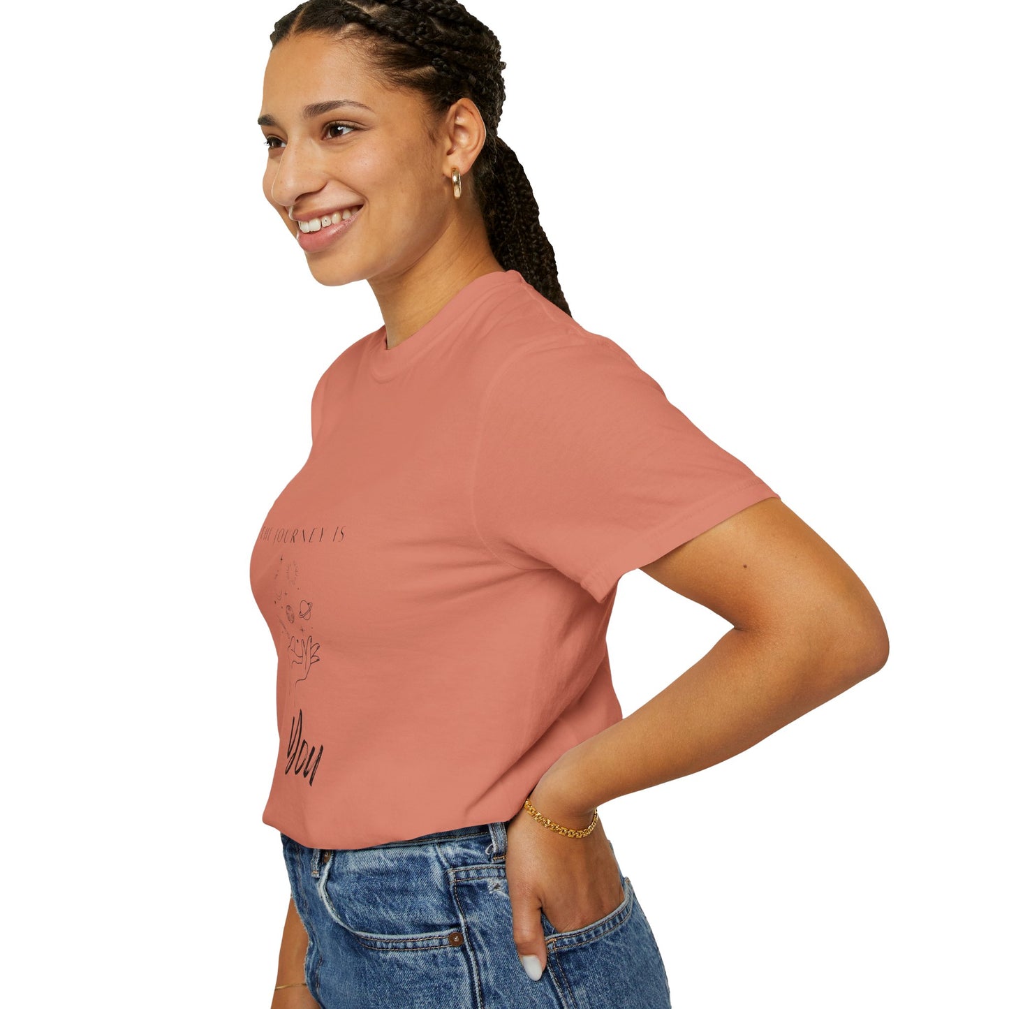 Vintage Aesthetic Oversized Boho T-Shirt Pullover displayed on a hanger showcasing its unique design.