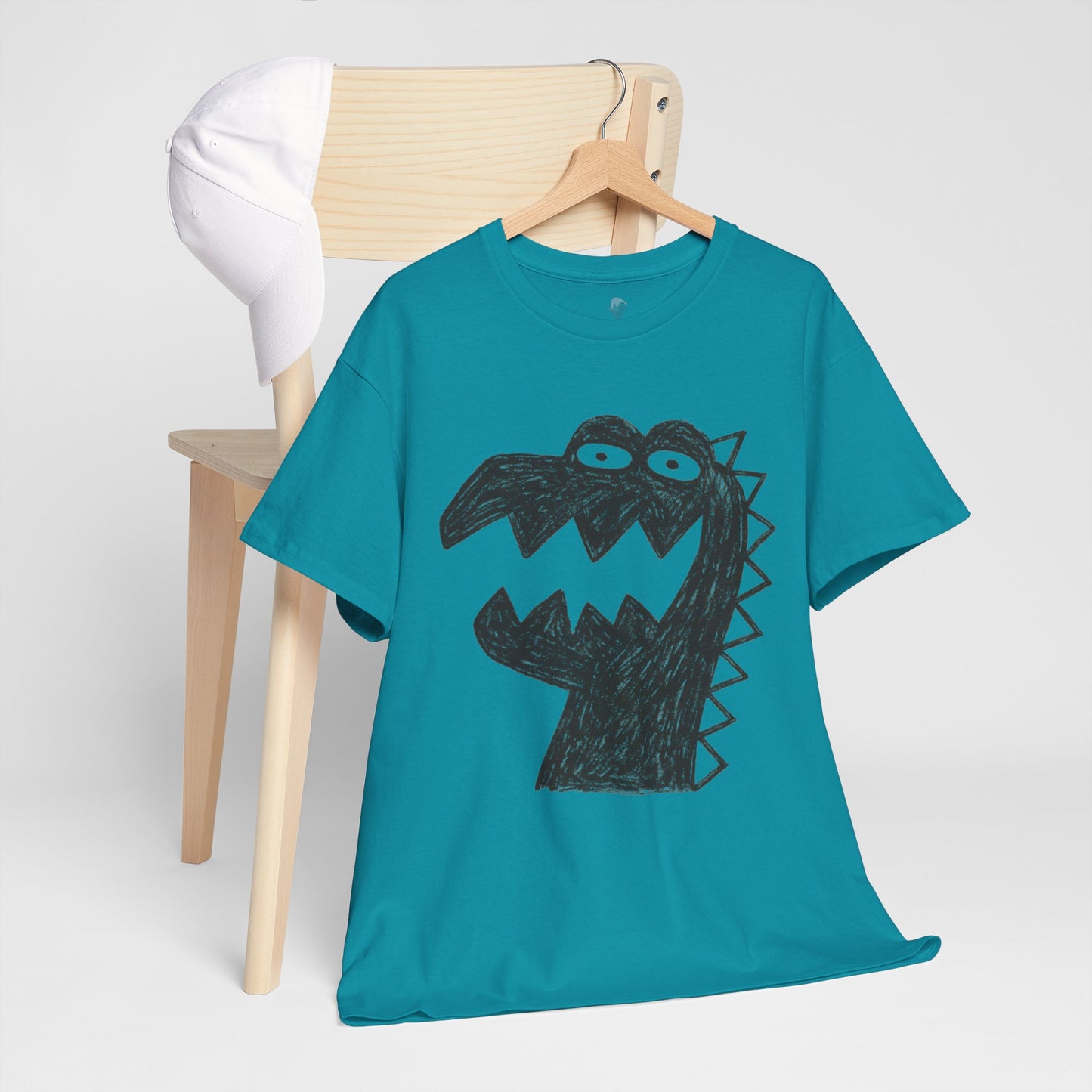 Dinosaur Graphic Tee, Unisex Cotton Shirt, Fun Casual Wear, Cute Monster Top, Gift for Kids and Teens, Birthday Celebration