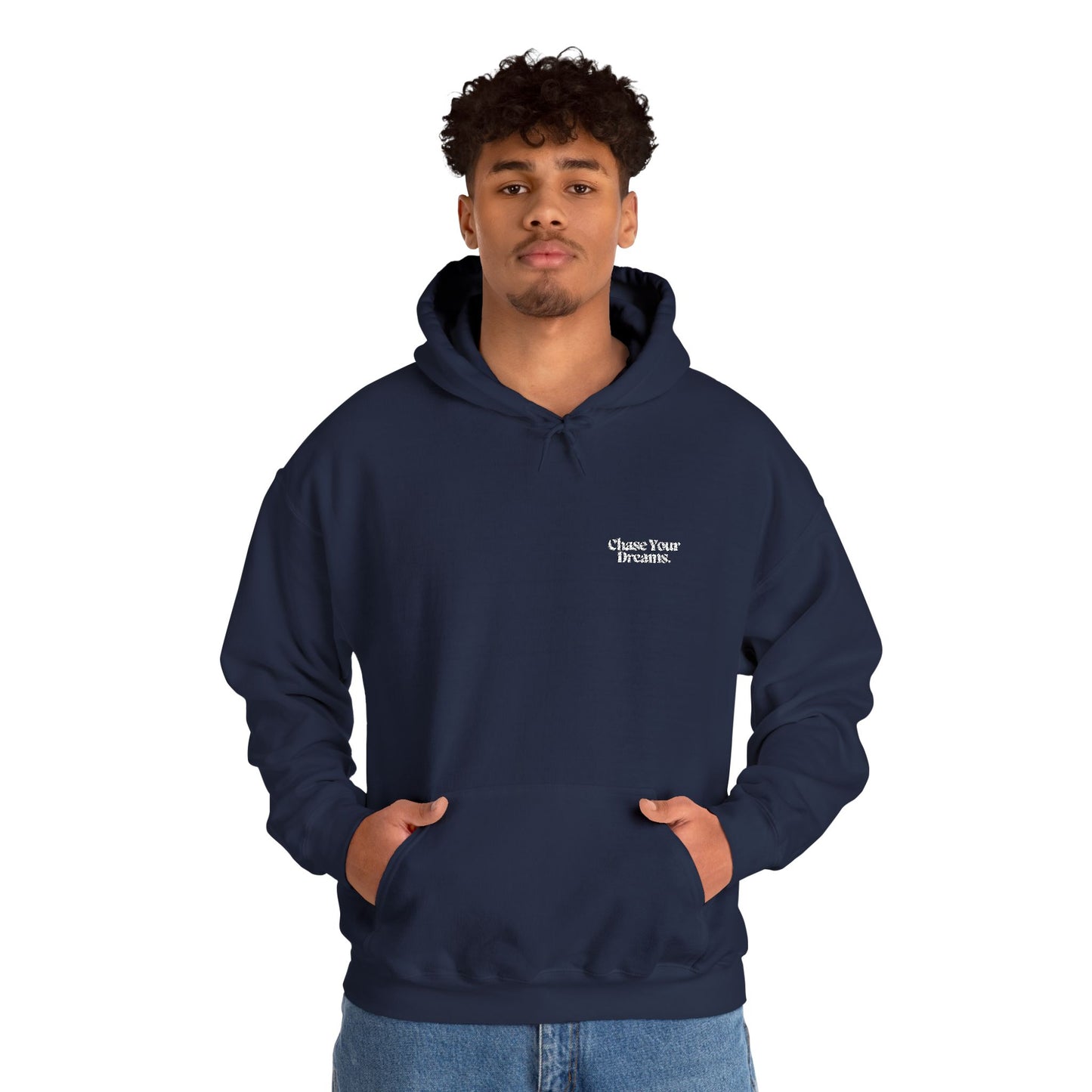 Chase Your Dreams Vintage Aesthetic Oversized Hoodie in eco-friendly organic cotton, perfect for casual and sustainable fashion.