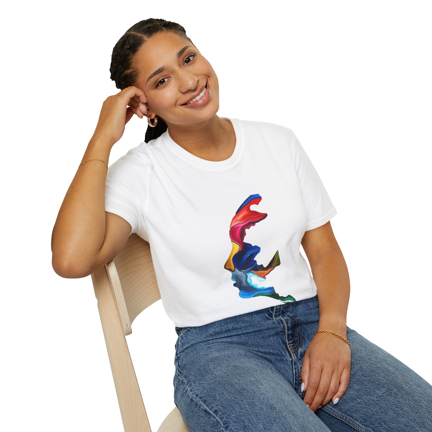 Face Art Masterpiece- Unisex Softstyle Sustainable T-Shirt