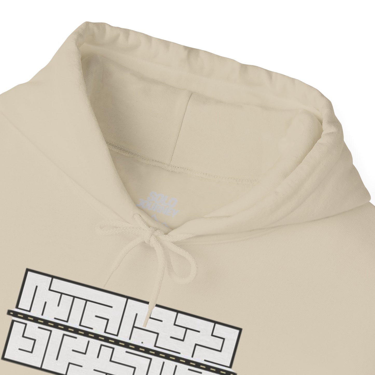 Close-up of the Vintage Rodeo Holiday Pullover showcasing the soft organic cotton fabric and unique hand-drawn rodeo design.