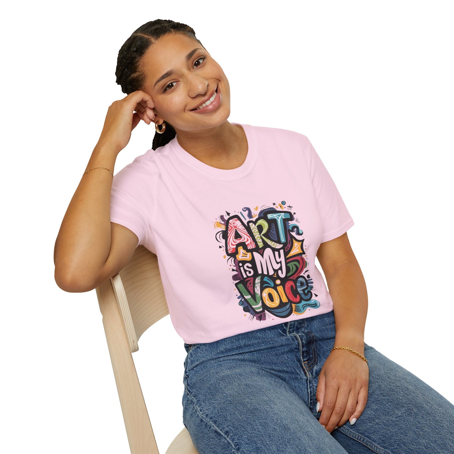 Expressive Art Is My Voice - Unisex Sustainable Graphic T-Shirt