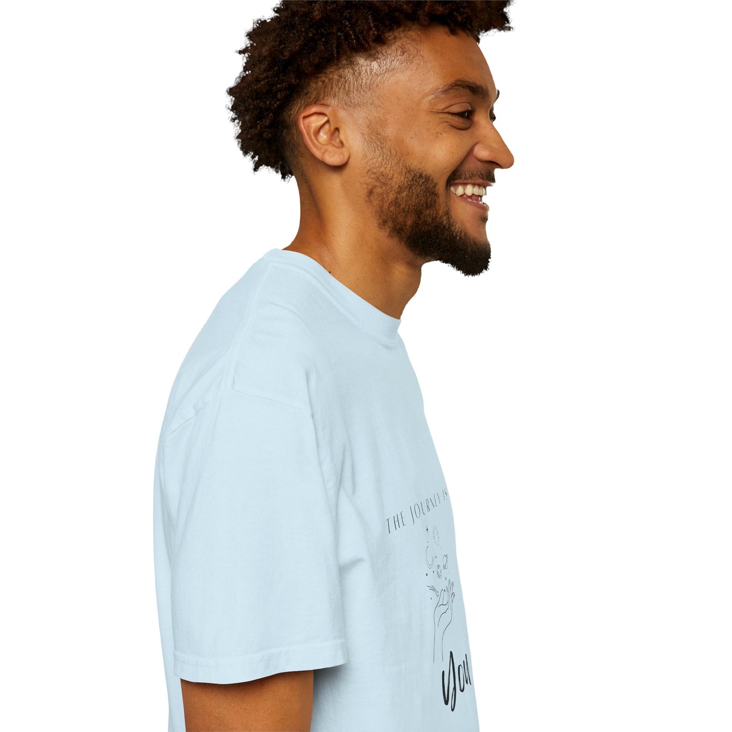 Close-up detail of the artistic graphic design on the Vintage Aesthetic Oversized Boho T-Shirt Pullover, emphasizing its unique aesthetic.