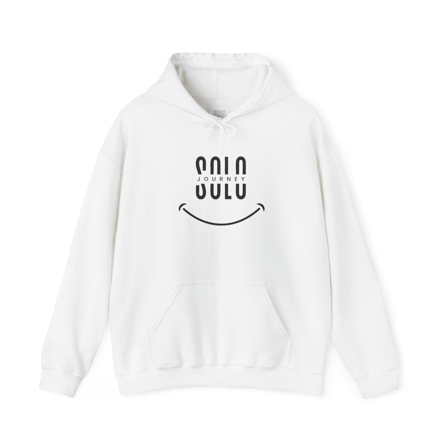 Close-up of the unique graphic design on the Solo Journey Oversized Boho Hoodie, perfect for artistic souls.