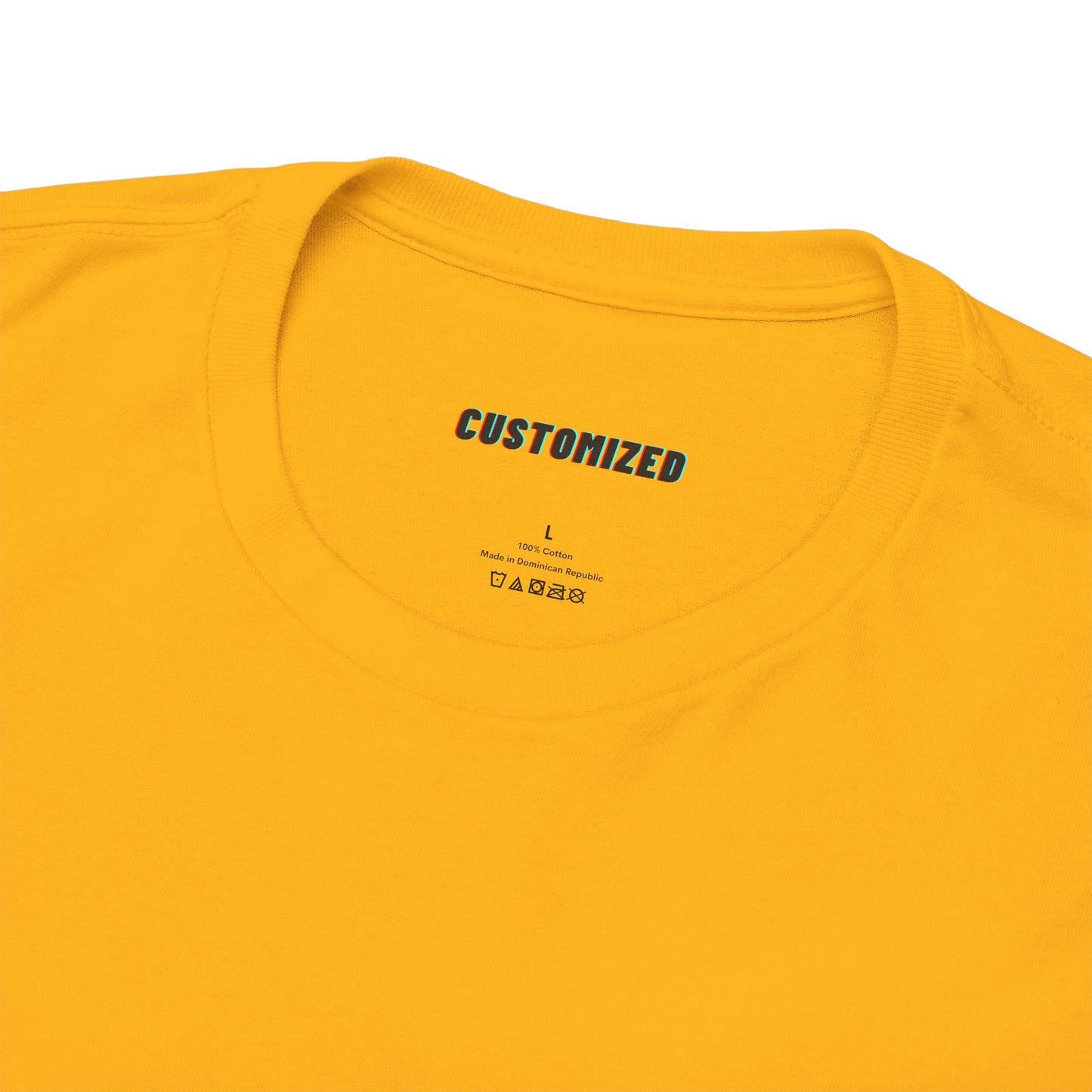Personalized Unisex Heavy Cotton Tee in eco-friendly fabric showcasing vibrant graphic design for comfortable wear