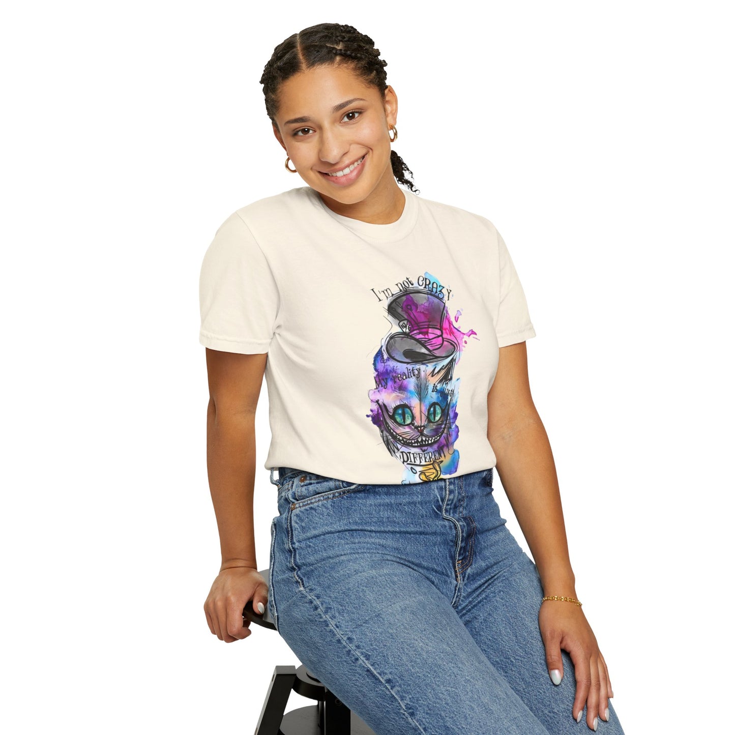 Personalized Cat With A Hat Country Music Graphic T-Shirt - Eco-Friendly Organic Cotton Tee featuring a unique hand-drawn design.
