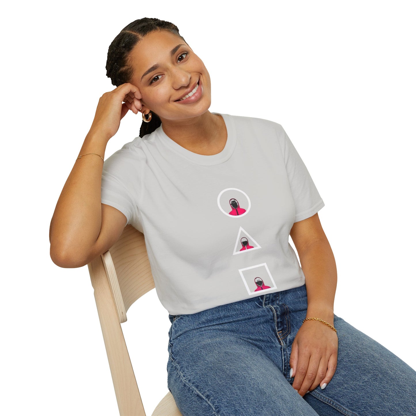 Flat lay of the Unisex Softstyle T-Shirt with stylish accessories, emphasizing its versatility for any occasion.