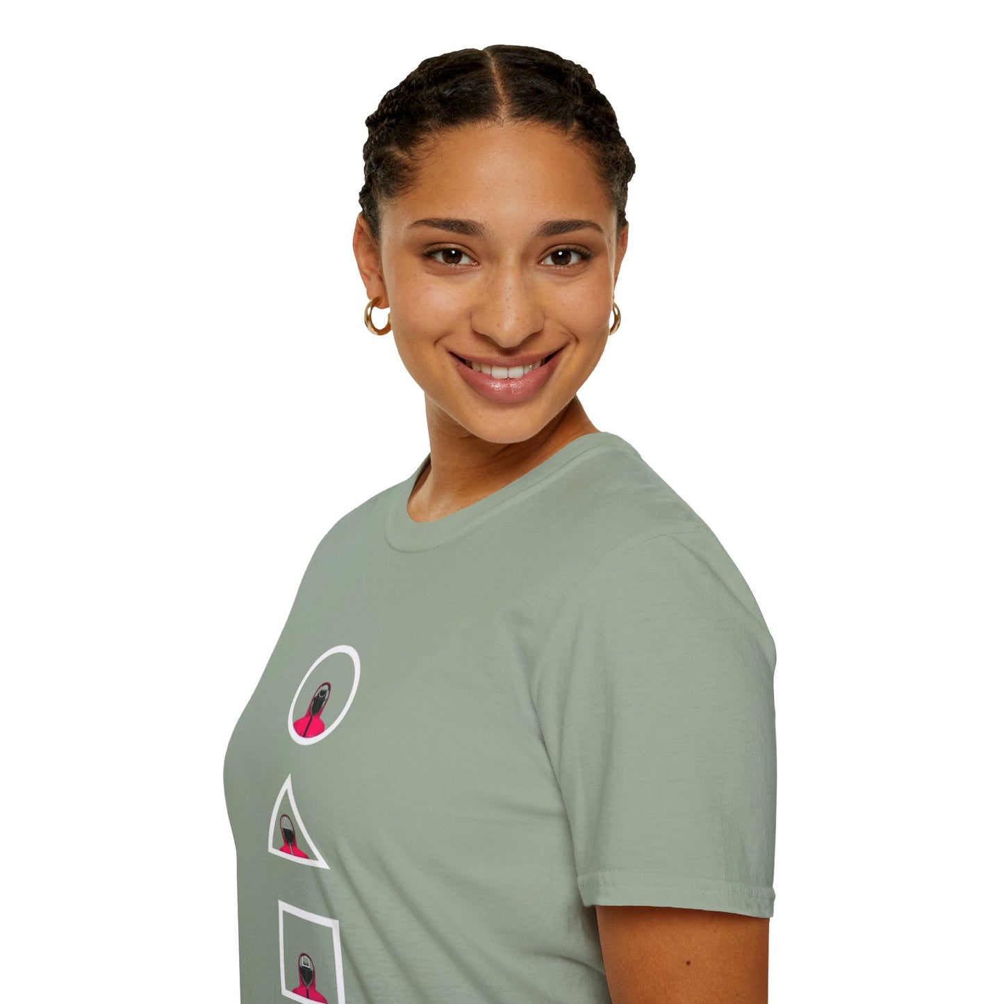 Unisex Softstyle T-Shirt - Eco-Friendly 100% Cotton Minimalist Graphic Tee for Casual Wear, perfect for a casual day out or festival.