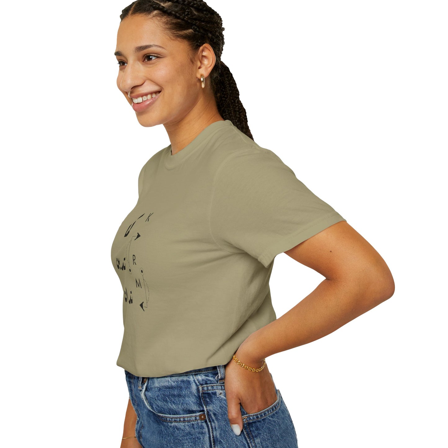 Karma Has Its Ways - Vintage Aesthetic Oversized Boho Pullover Tee in Organic Cotton, perfect for layering with high-waisted jeans or skirts for a trendy look.