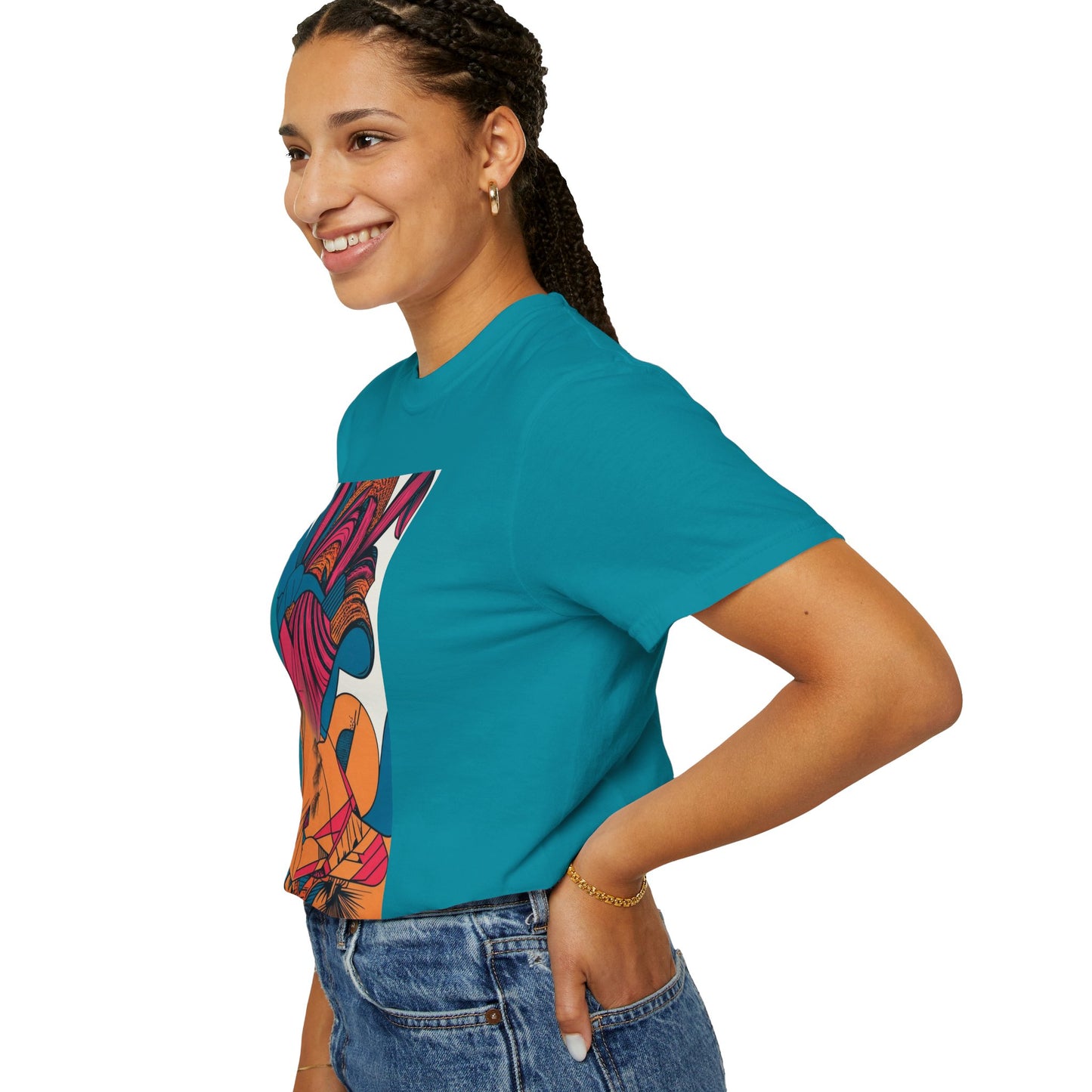 Eco-conscious packaging of the Berry Masterpiece Oversized Boho T-Shirt 09, reflecting its sustainable production.