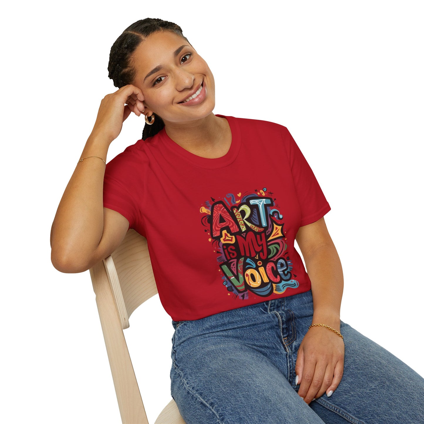 Expressive Art Is My Voice - Unisex Sustainable Graphic T-Shirt