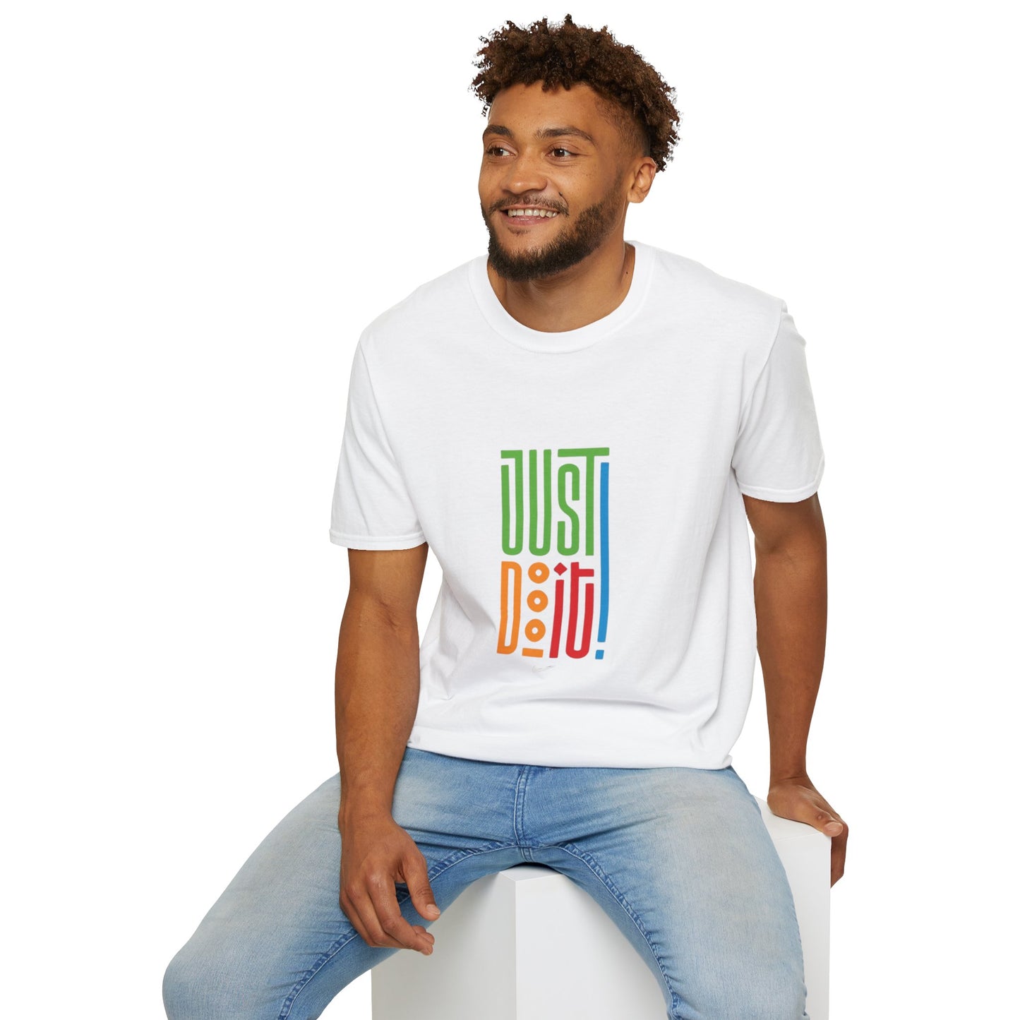 Colorful 'Just Do It' Unisex Softstyle T-Shirt - Motivational Tee for Everyday Wear