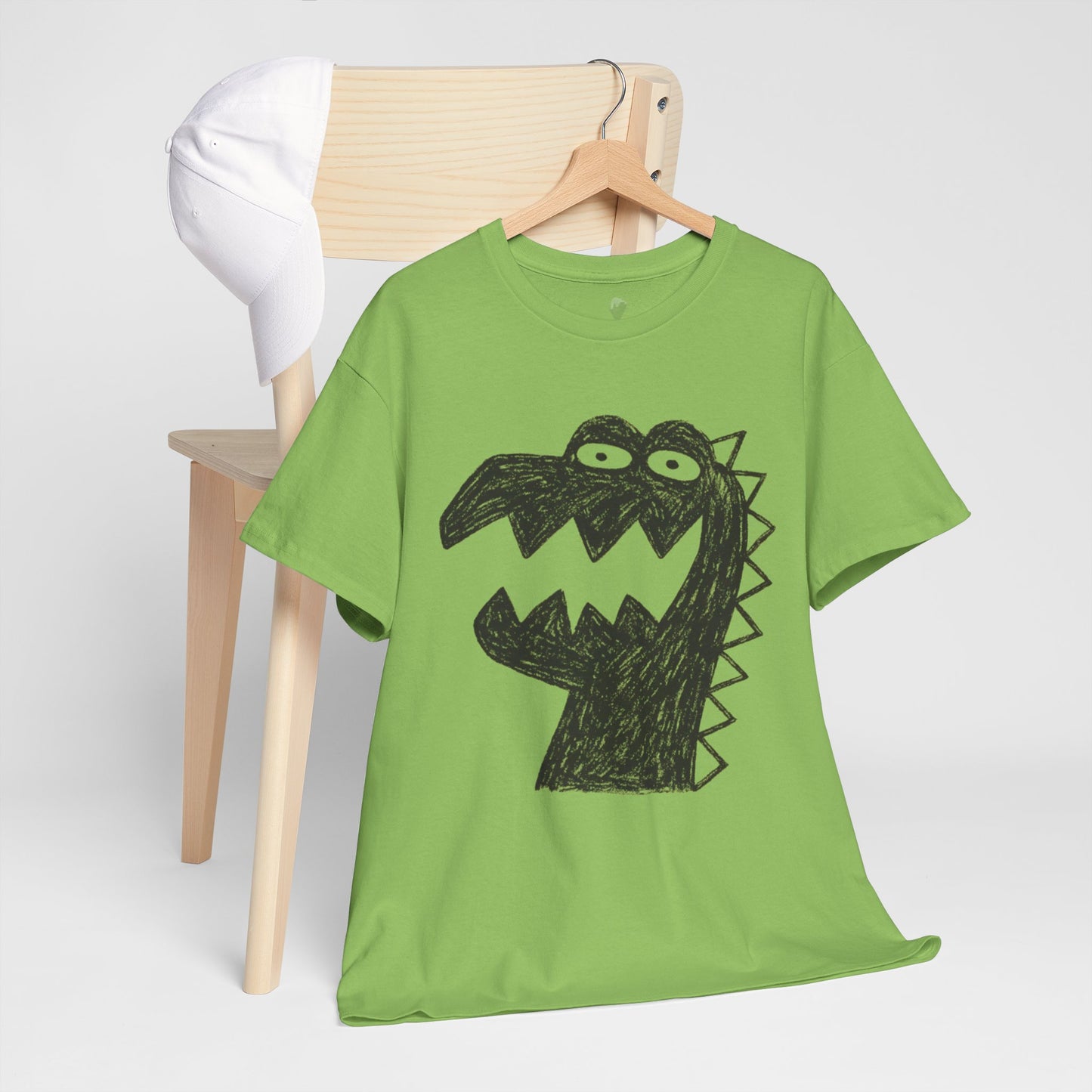 Dinosaur Graphic Tee, Unisex Cotton Shirt, Fun Casual Wear, Cute Monster Top, Gift for Kids and Teens, Birthday Celebration
