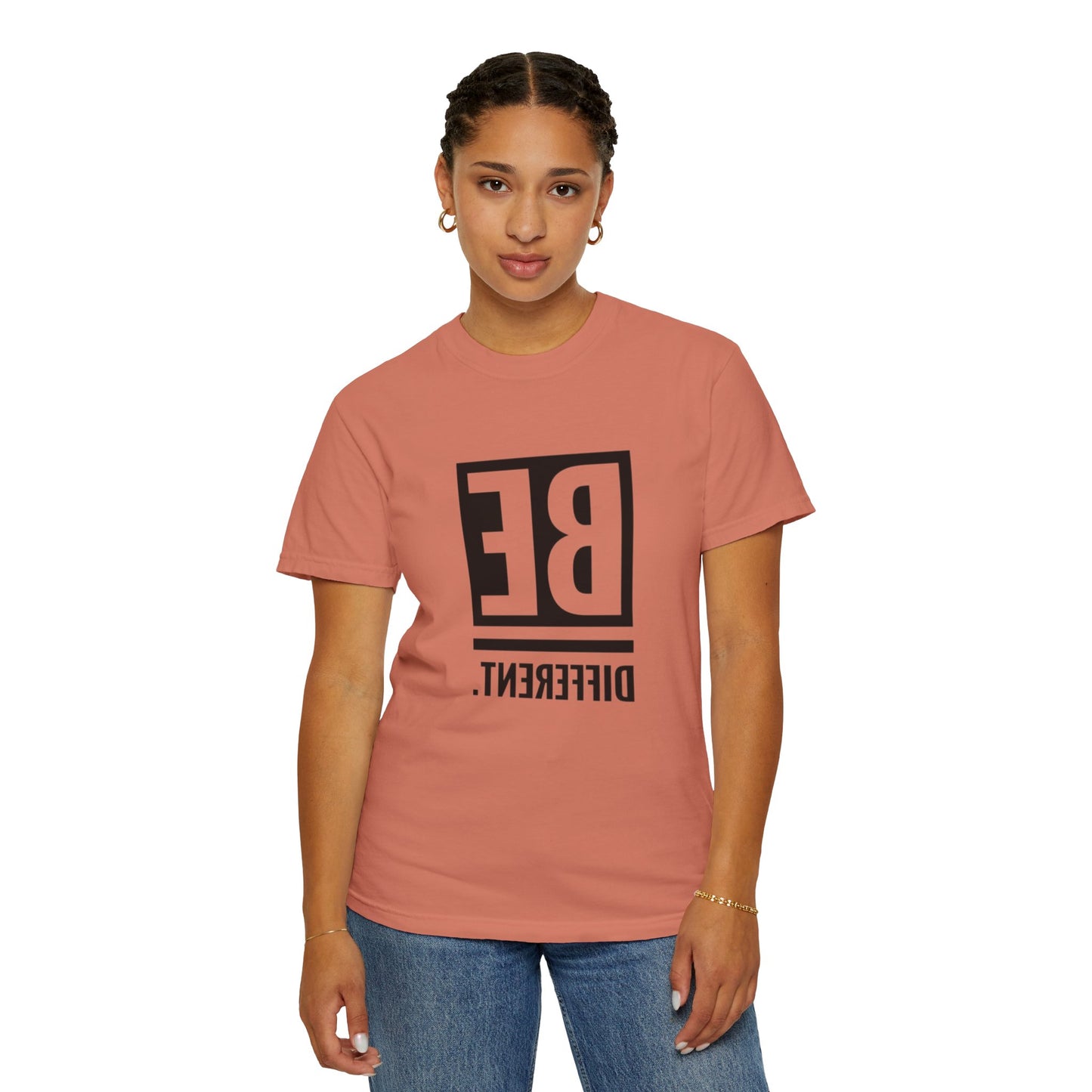 Relaxed fit of the Be Different Art Graphic Oversized Boho T-Shirt, perfect for comfortable casual wear.