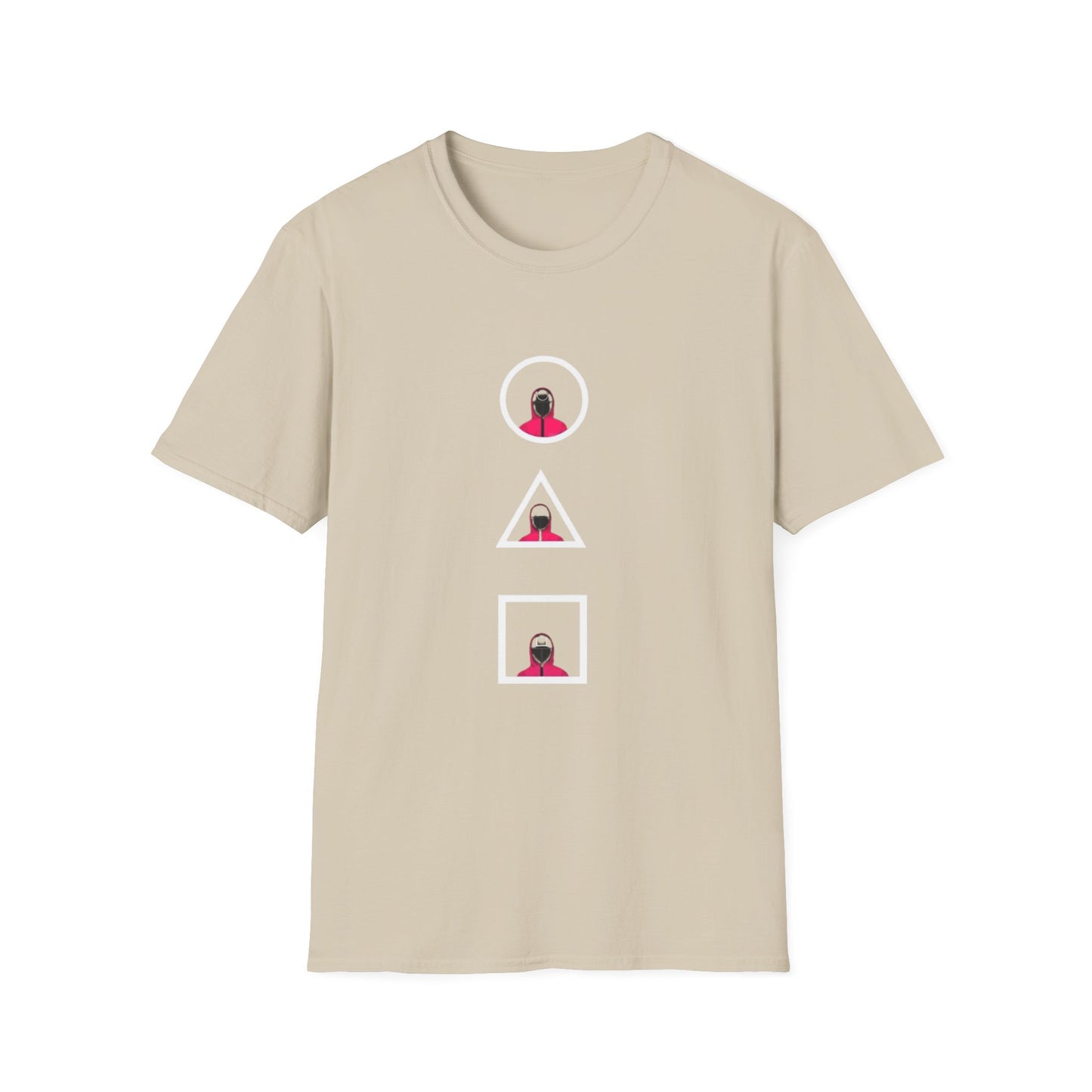 Unisex Softstyle T-Shirt - Eco-Friendly 100% Cotton Minimalist Graphic Tee for Casual Wear, featuring unique hand-drawn artistic design and sustainable fabric.