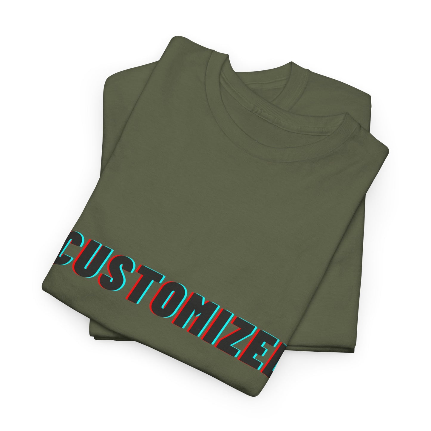 Personalized Unisex Heavy Cotton Tee featuring a vibrant graphic design for eco-friendly and comfortable casual wear.