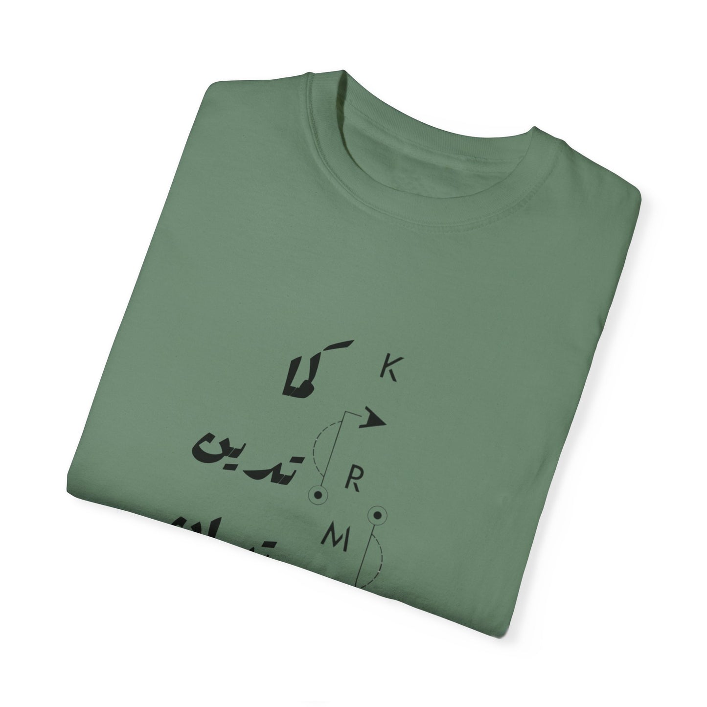 Close-up of the Karma Has Its Ways Vintage Aesthetic Oversized Boho Pullover Tee showcasing the artistic graphic design.