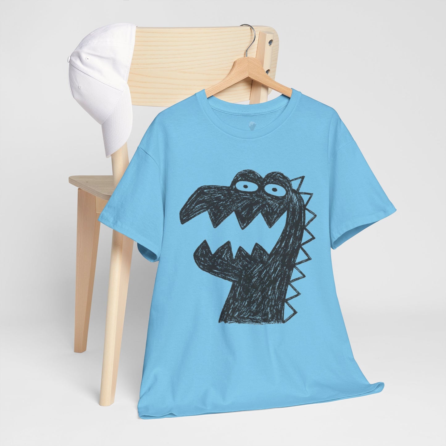 Dinosaur Graphic Tee, Unisex Cotton Shirt, Fun Casual Wear, Cute Monster Top, Gift for Kids and Teens, Birthday Celebration