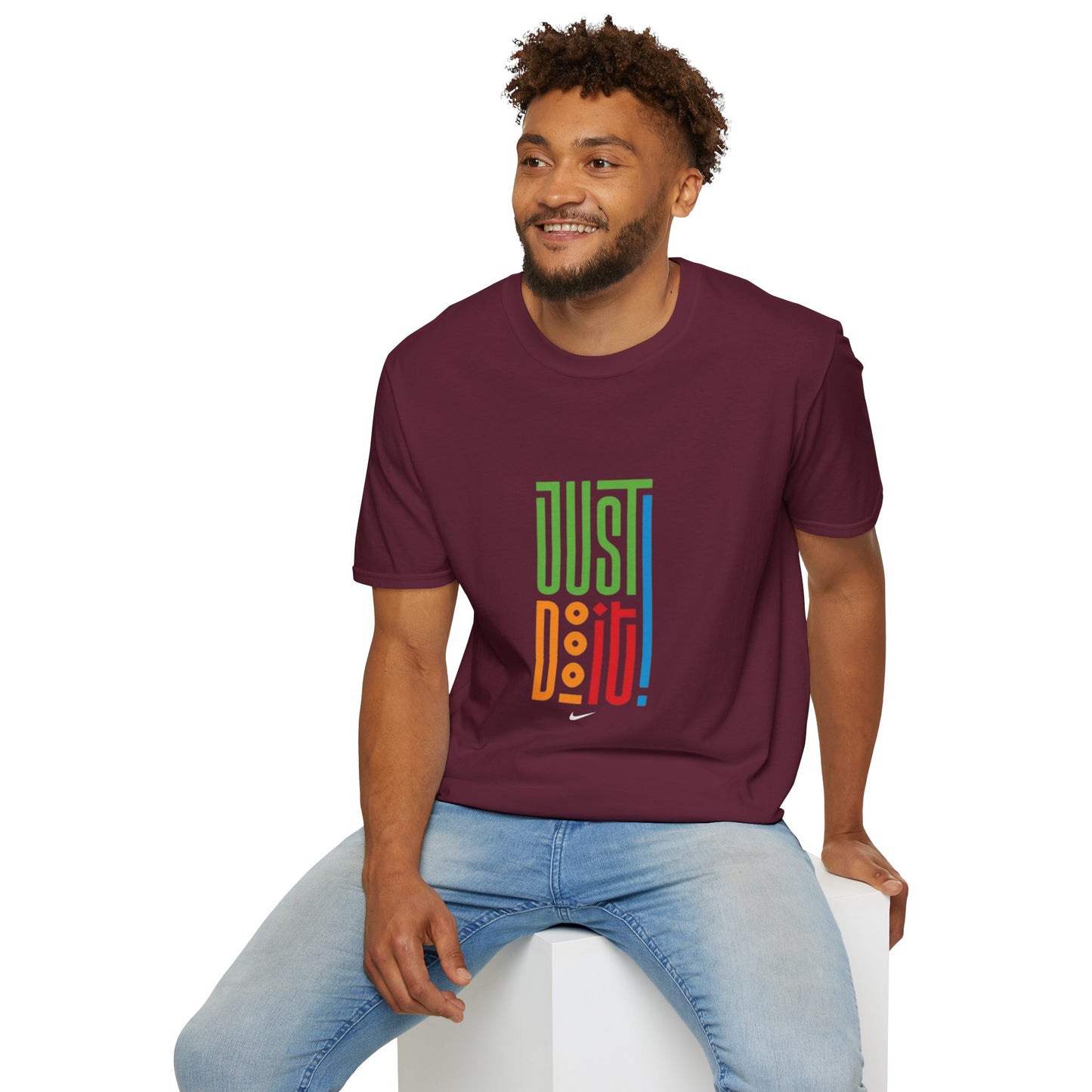 Colorful 'Just Do It' Unisex Softstyle T-Shirt - Motivational Tee for Everyday Wear