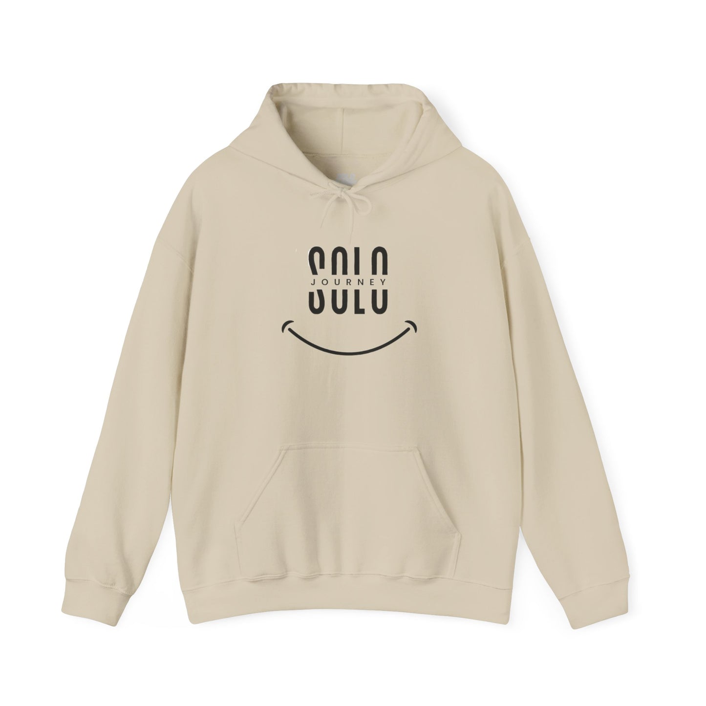 Model wearing the Solo Journey Oversized Boho Hoodie styled with relaxed jeans for a casual look.