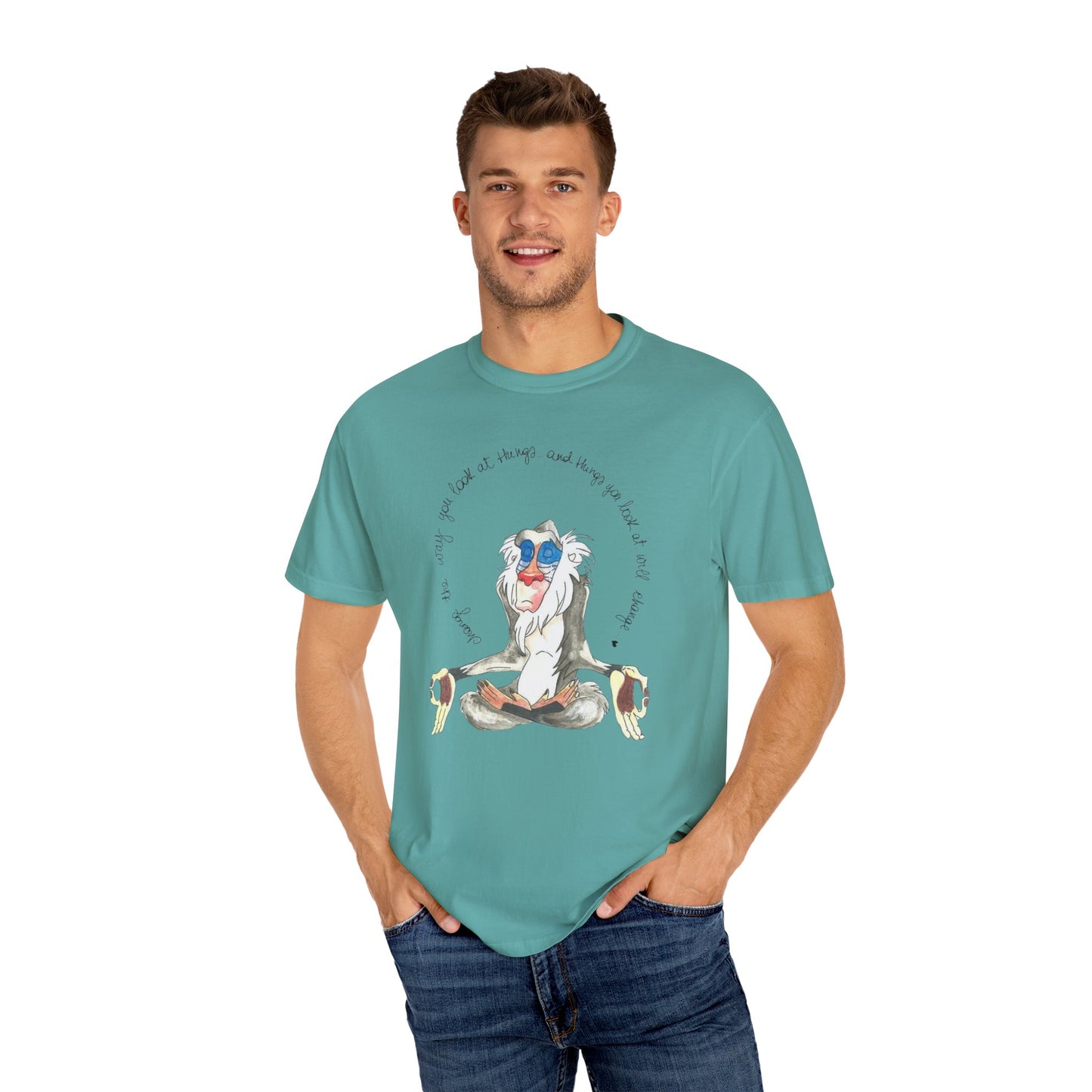 Versatile fashion of the Monkey Legend Graphic Art Oversized Boho Pullover Tee, perfect for casual outings or layered outfits.