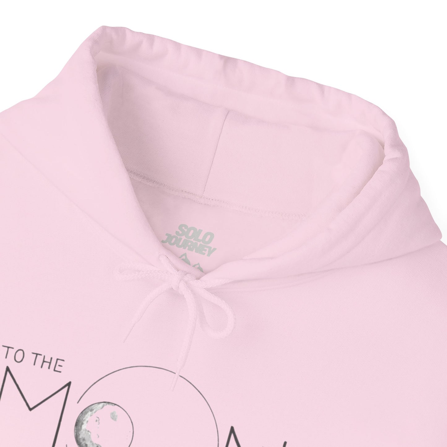 A flat lay of To The Moon! Boho Western Sweatshirt, highlighting the sustainable 100% organic cotton material.