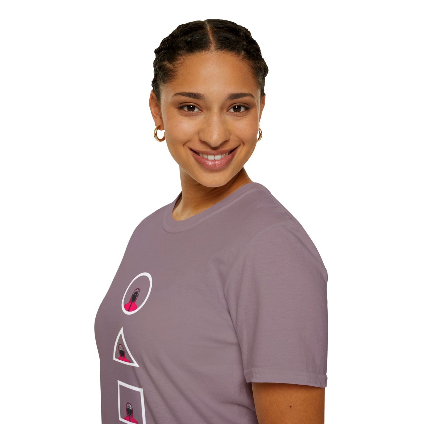 Stylish Unisex Softstyle T-Shirt laid flat, highlighting the unique hand-drawn graphic and eco-conscious design.