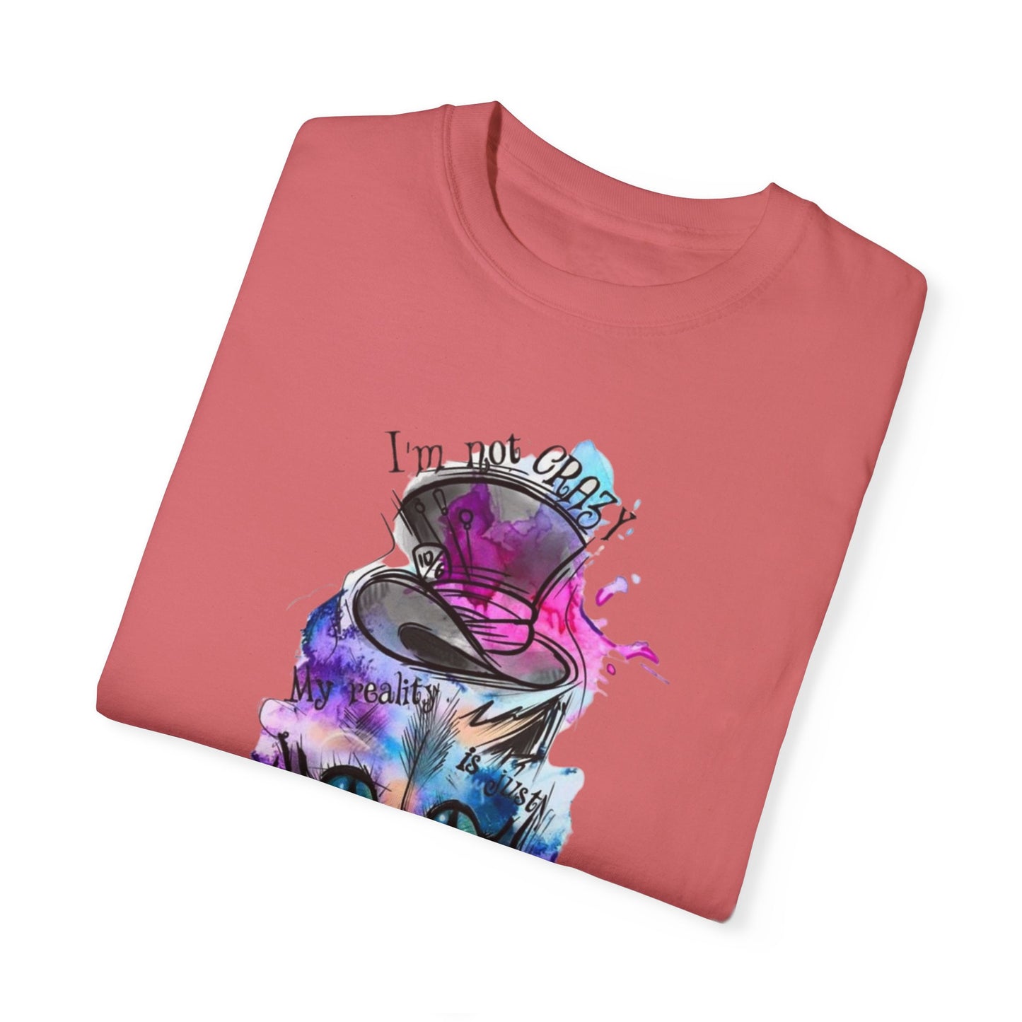Close-up of the unique hand-drawn print design on the Personalized Cat With A Hat Country Music Graphic T-Shirt.