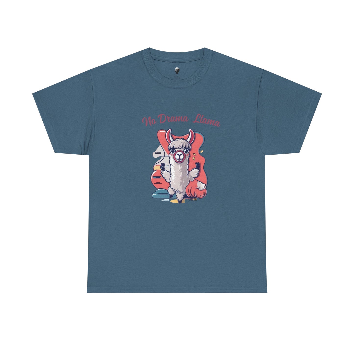 No Drama Llama Unisex Heavy Cotton Tee - Fun Graphic Tee for Casual Wear