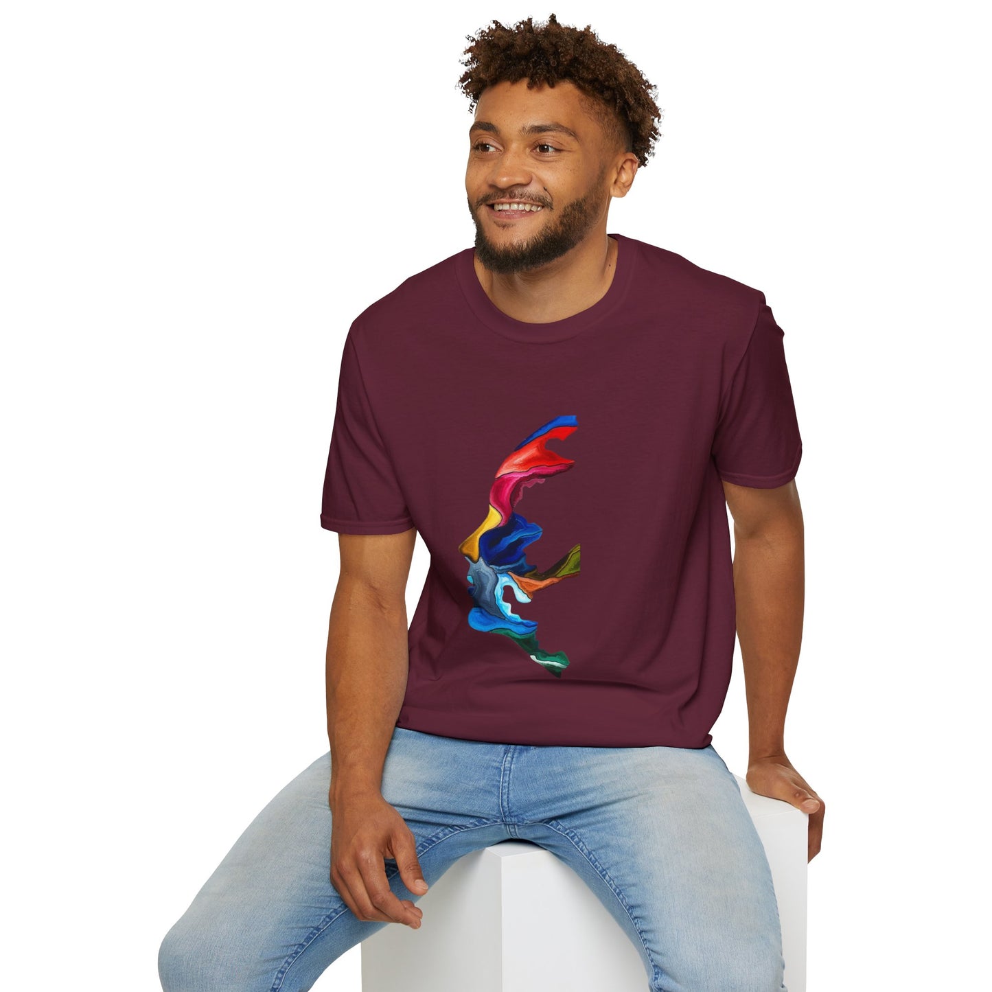 Face Art Masterpiece- Unisex Softstyle Sustainable T-Shirt