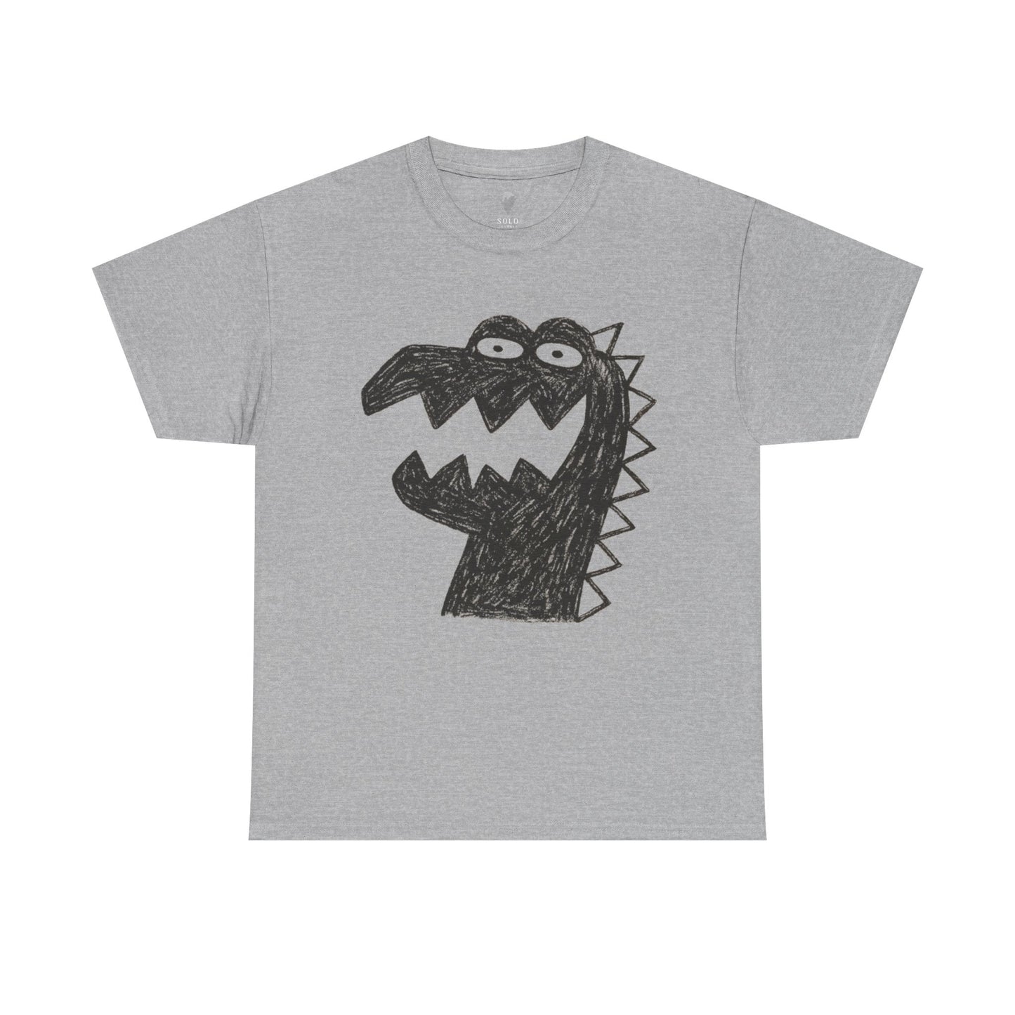 Dinosaur Graphic Tee, Unisex Cotton Shirt, Fun Casual Wear, Cute Monster Top, Gift for Kids and Teens, Birthday Celebration