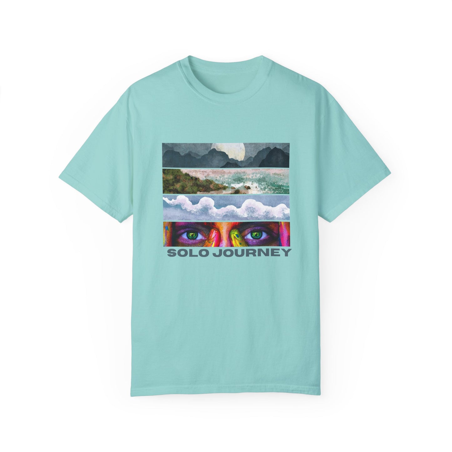 Solo Journeys Signature - Vintage Aesthetic Outfit, Oversized Boho Tshirt 07