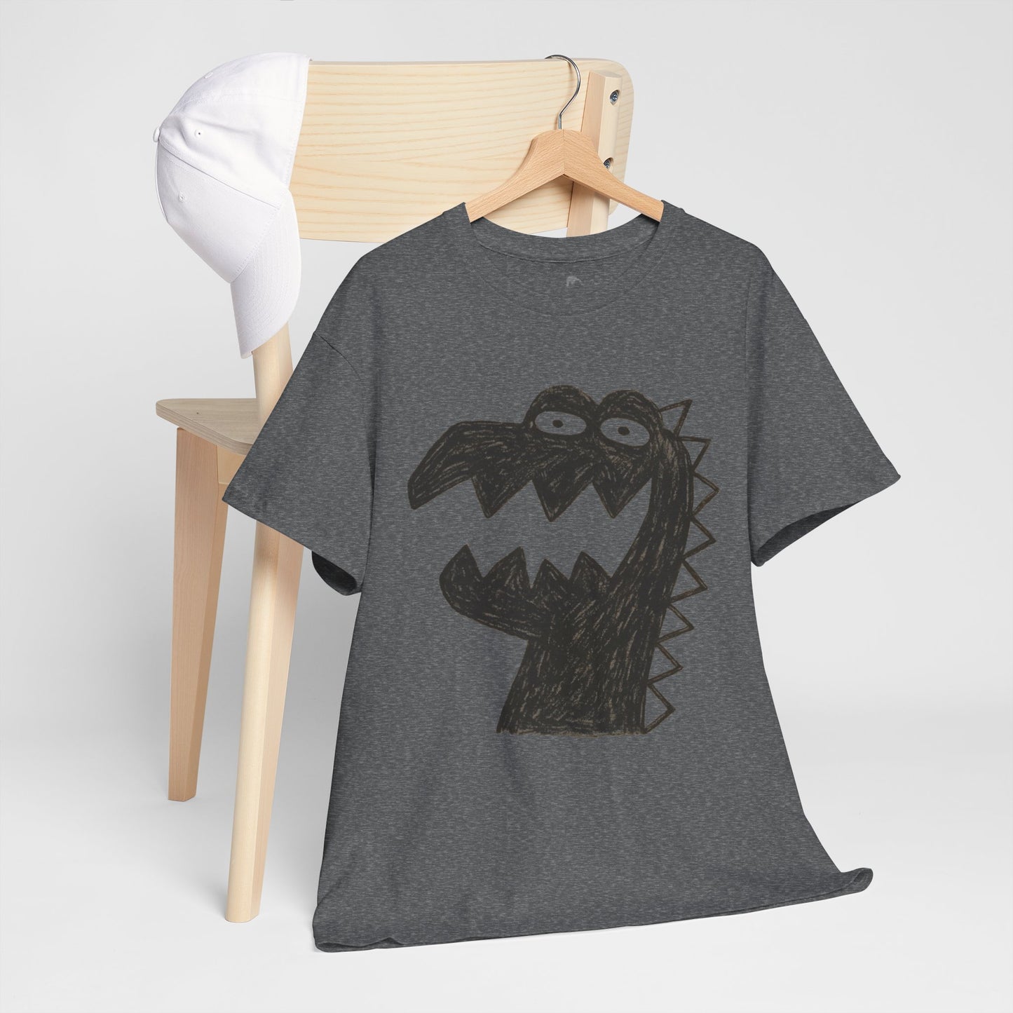 Dinosaur Graphic Tee, Unisex Cotton Shirt, Fun Casual Wear, Cute Monster Top, Gift for Kids and Teens, Birthday Celebration
