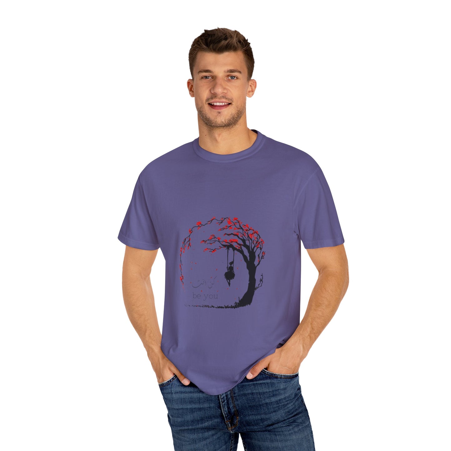 Cherry Blossom Unisex T-Shirt made from 100% organic cotton, featuring a unique graphic design and promoting ethical fashion.