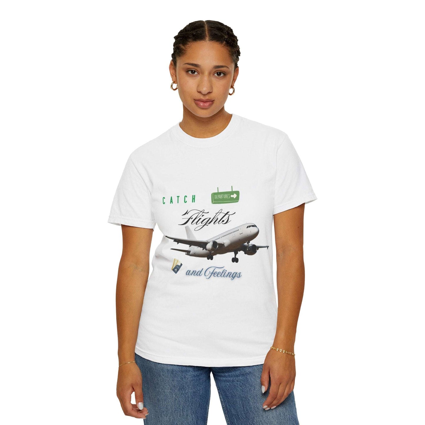 Catch flights .. and feelings! - Meme Funny Country Music Crewneck, ViIntroducing our stylish Unisex Softstyle T-Shirt, designed for comfort and versatility. Crafted from high-quality, lightweight ring-spun cotton, this tee feels soft Solo JourneyWestern Graphic Shirt