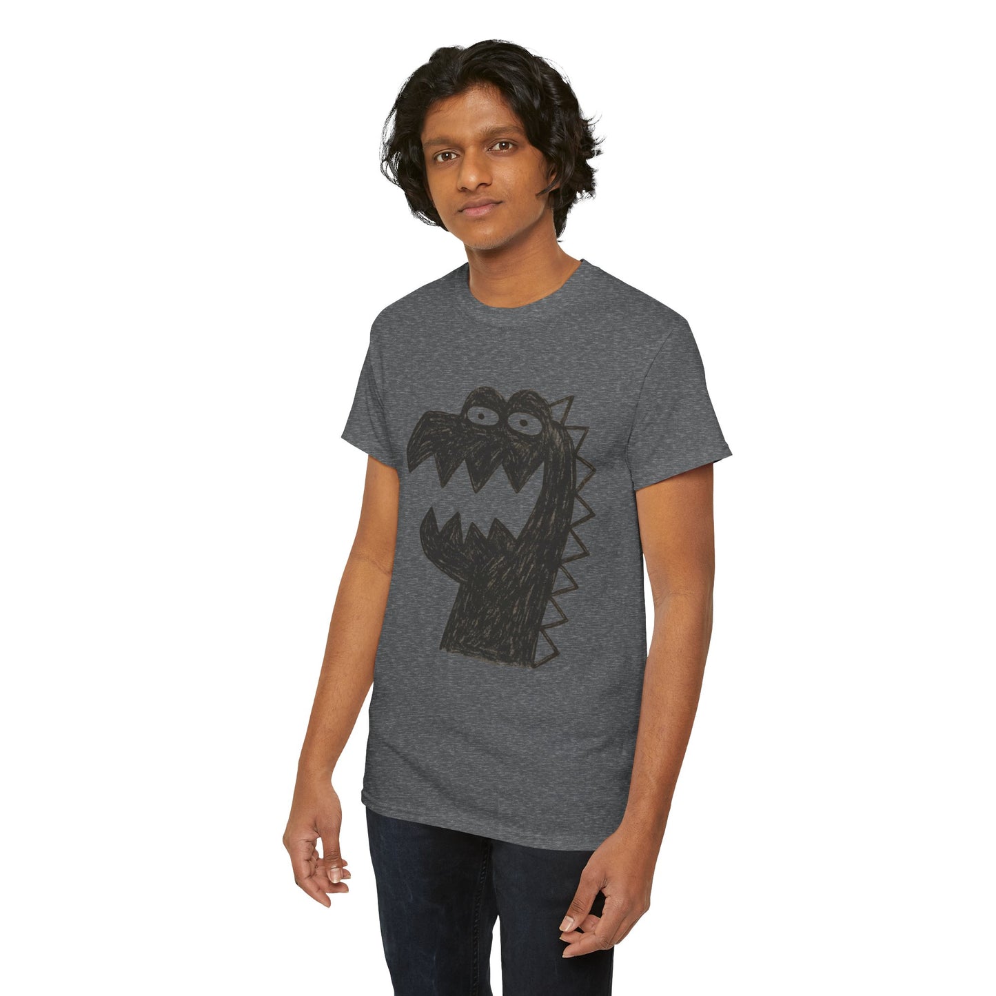 Dinosaur Graphic Tee, Unisex Cotton Shirt, Fun Casual Wear, Cute Monster Top, Gift for Kids and Teens, Birthday Celebration