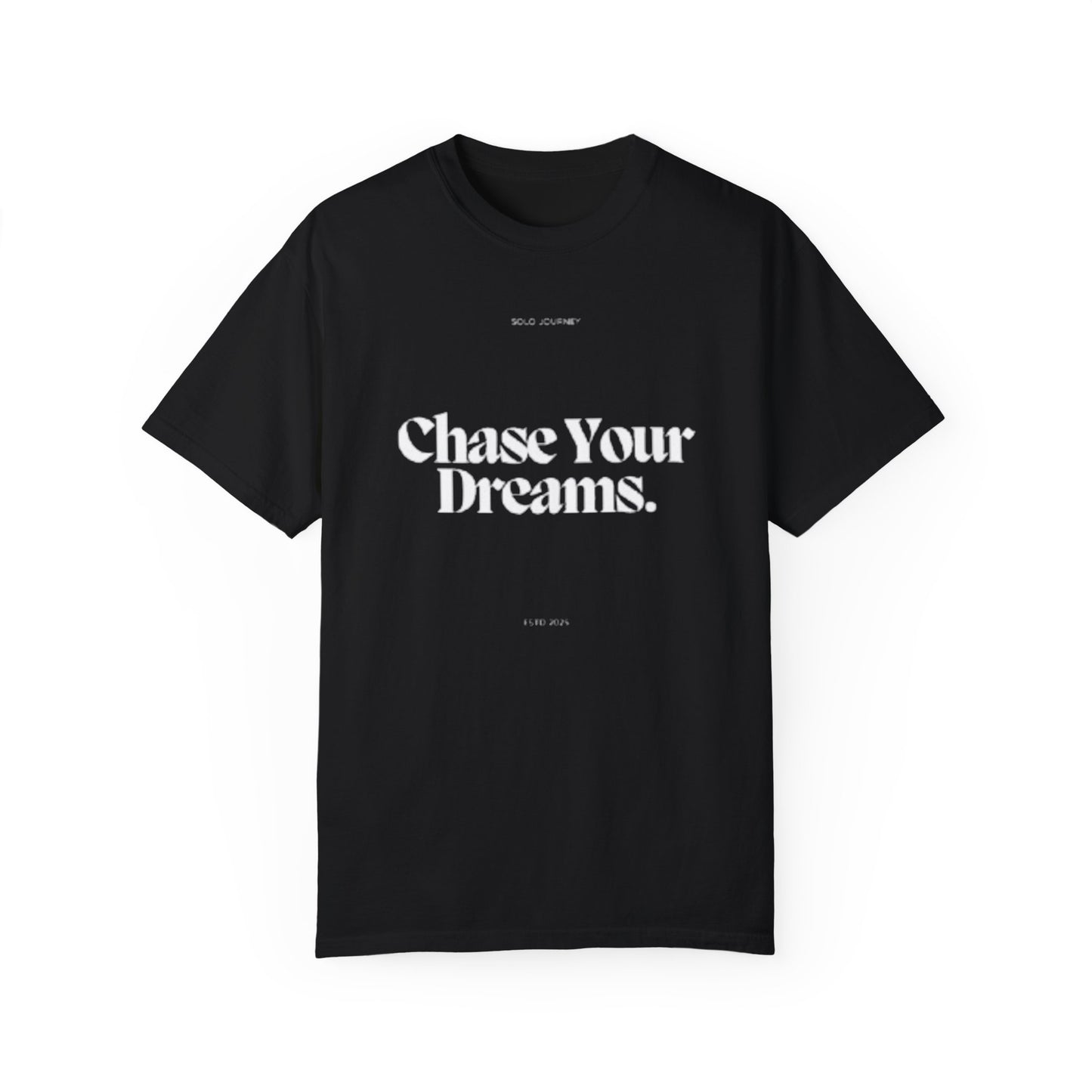 Close-up of the fabric texture of the Chase Your Dreams Vintage Aesthetic Pullover - Eco-Friendly Oversized Boho T-Shirt, highlighting its organic cotton composition.