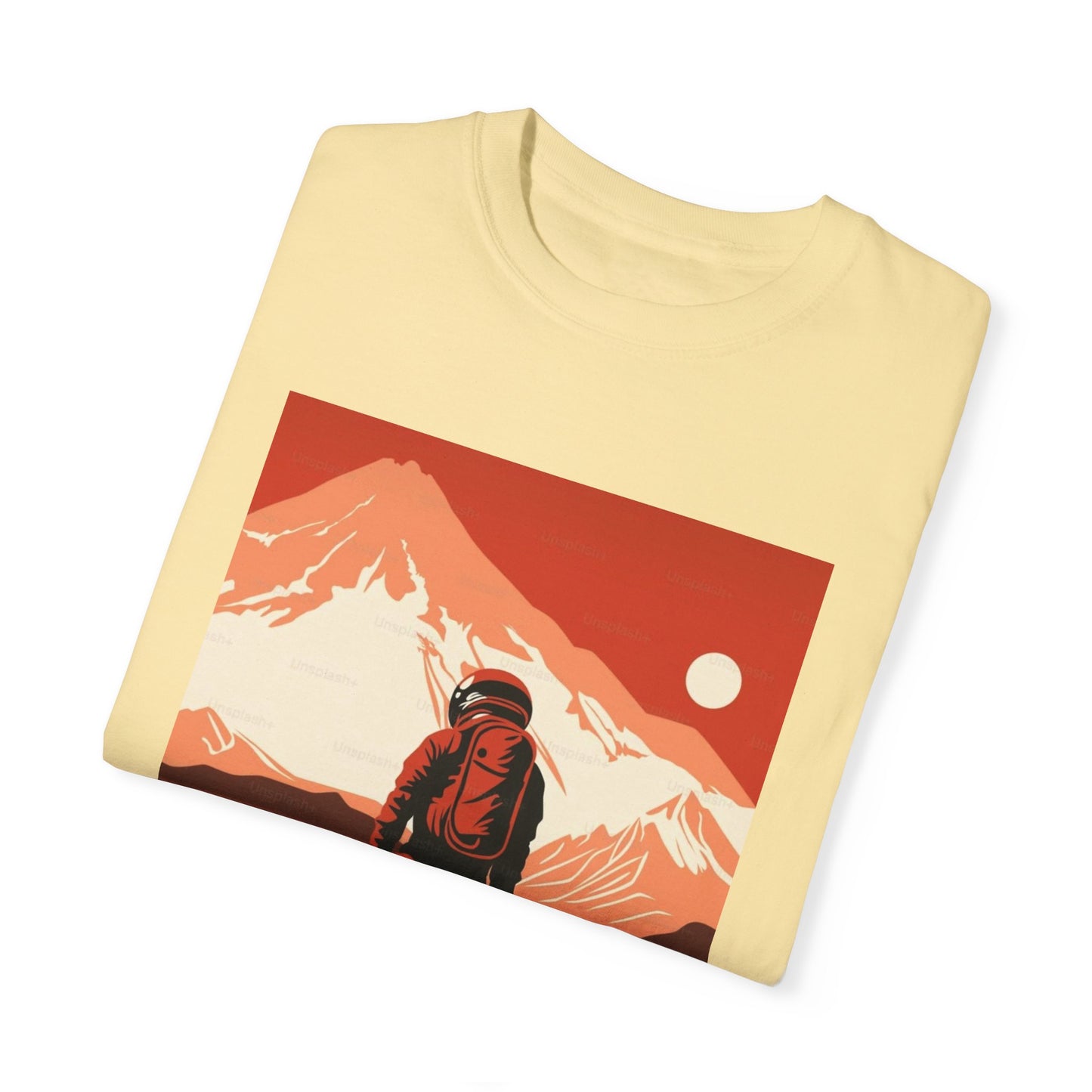 Unisex oversized Man On Mars Graphic T-Shirt featuring a vibrant graphic art perfect for casual wear.