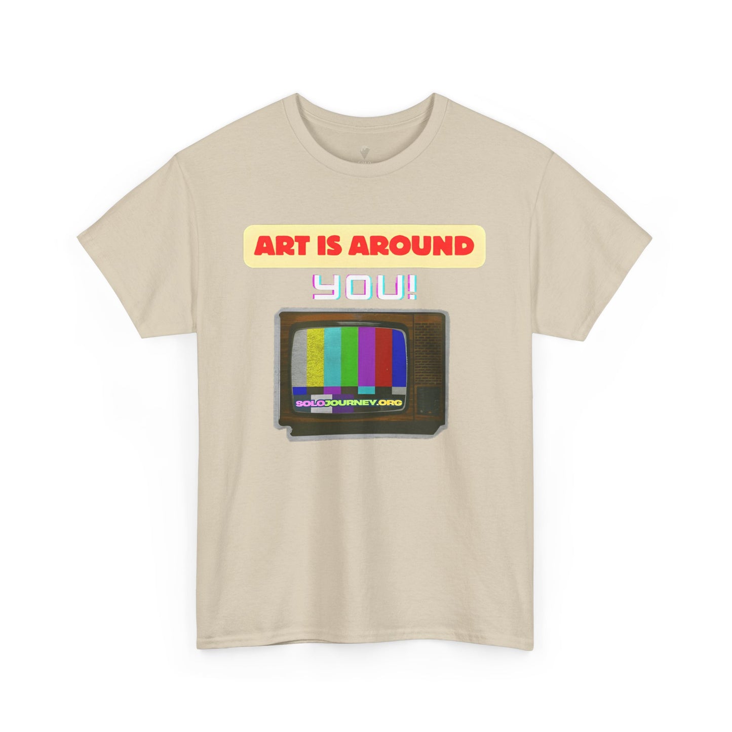 Retro Art Unisex Heavy Cotton Tee - Fun and Colorful Graphic T-Shirt for Art Lovers, Gift for Artists, Casual Wear, Art Inspired Apparel