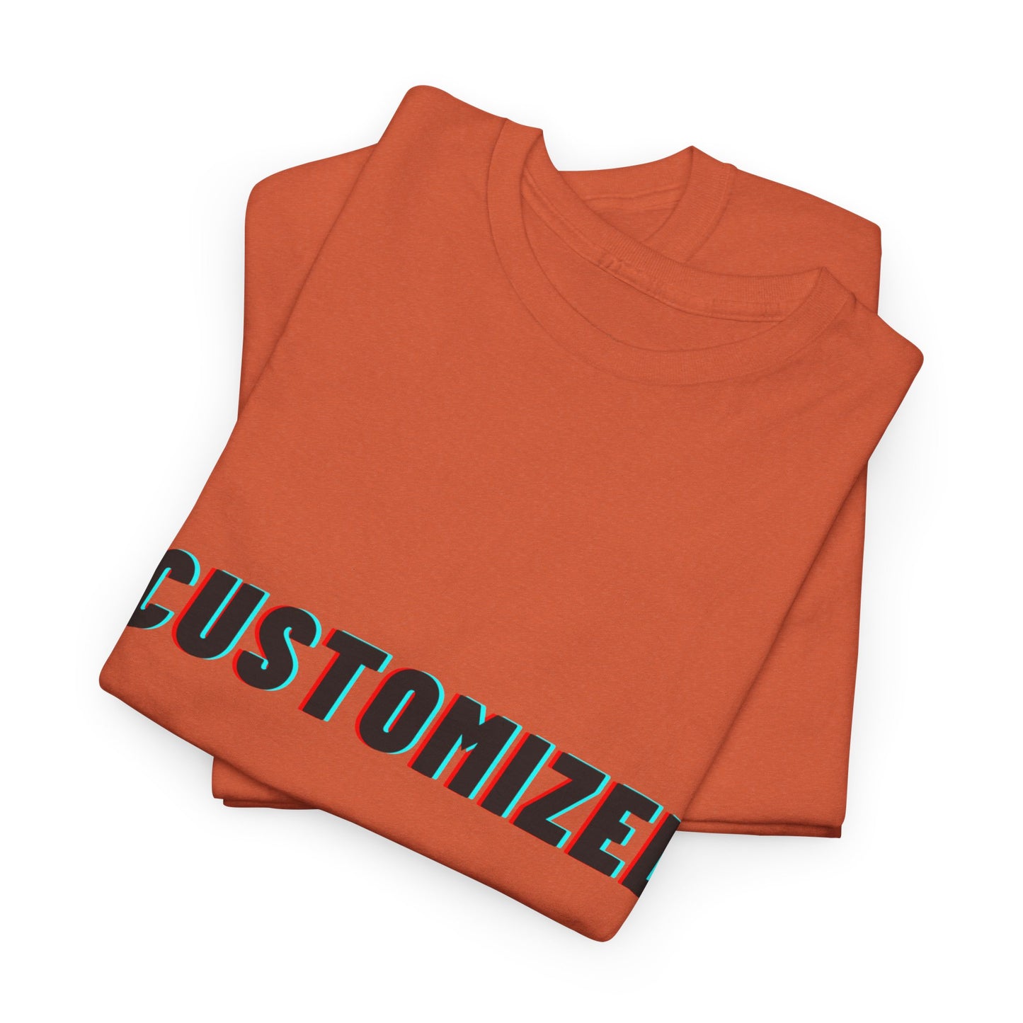 Close-up of the soft and breathable fabric of the Personalized Unisex Heavy Cotton Tee, emphasizing its comfortable fit.