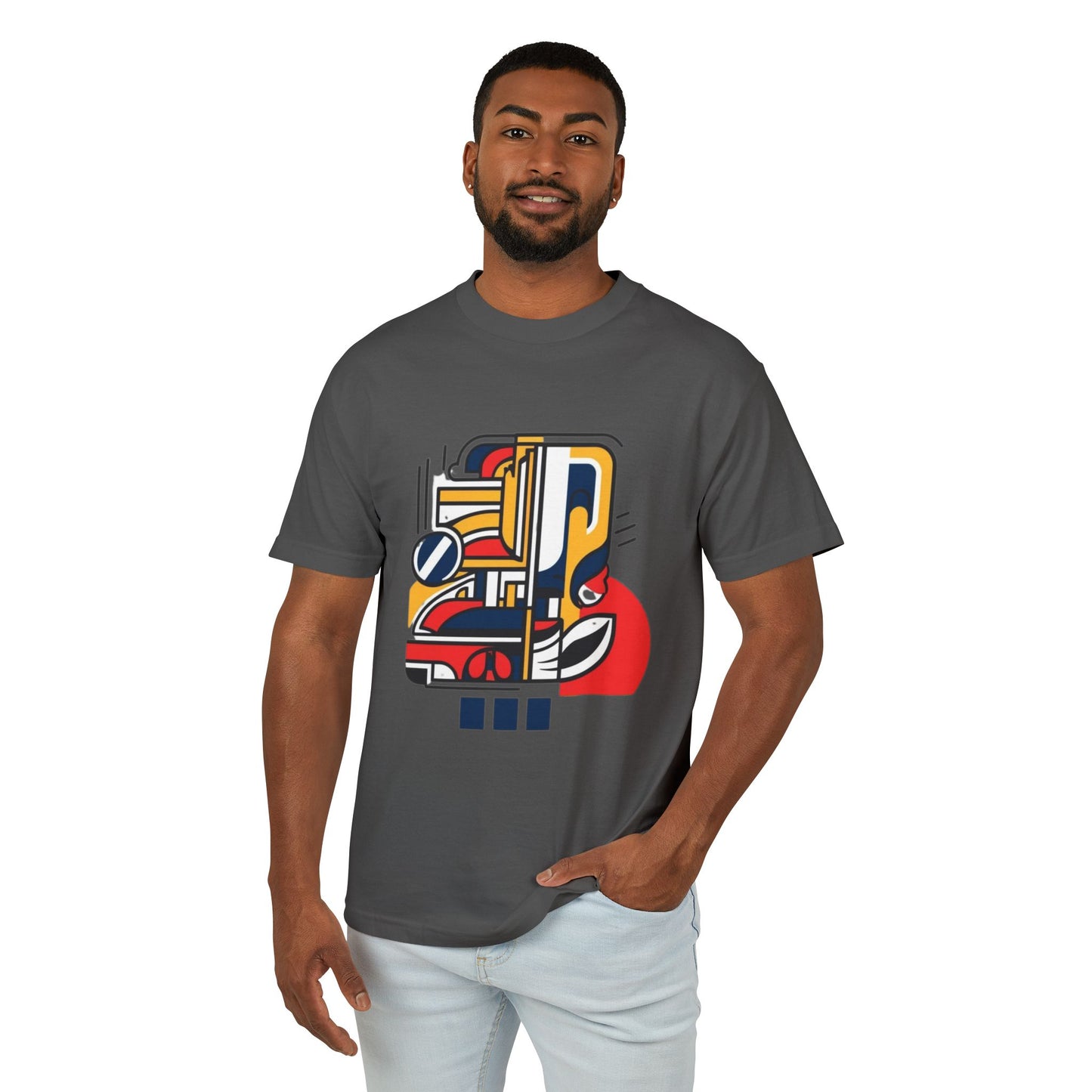 The back view of the Rick And Morty Futuristic Hub T-Shirt highlighting the classic fit and crew neckline.