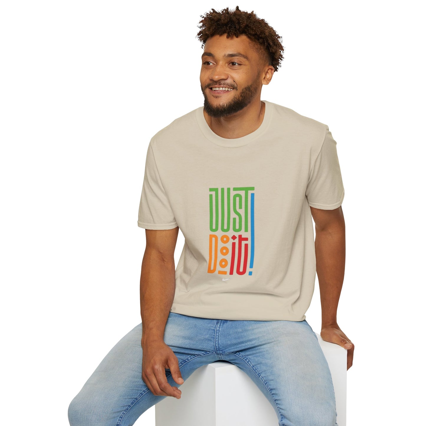 Colorful 'Just Do It' Unisex Softstyle T-Shirt - Motivational Tee for Everyday Wear