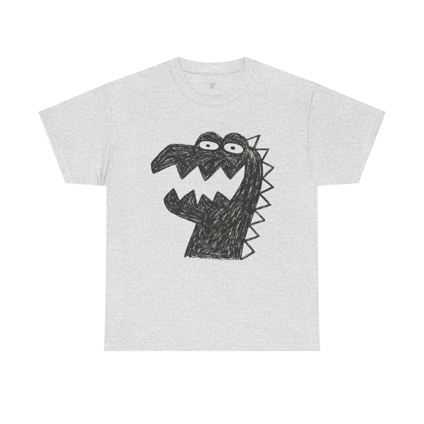Dinosaur Graphic Tee, Unisex Cotton Shirt, Fun Casual Wear, Cute Monster Top, Gift for Kids and Teens, Birthday Celebration