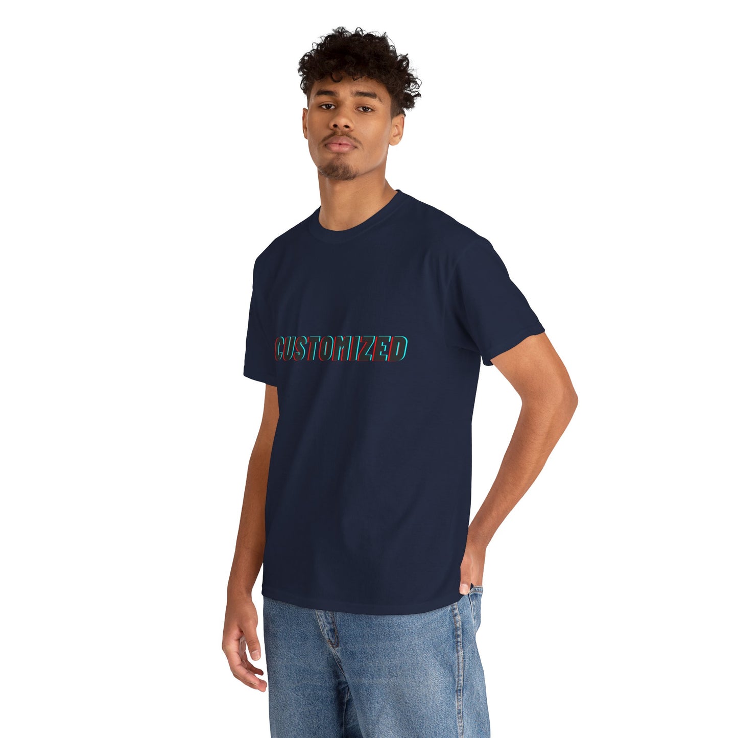 Personalized Unisex Heavy Cotton Tee - Eco-Friendly, Comfortable, Custom Graphic Wear featuring a vibrant graphic design.