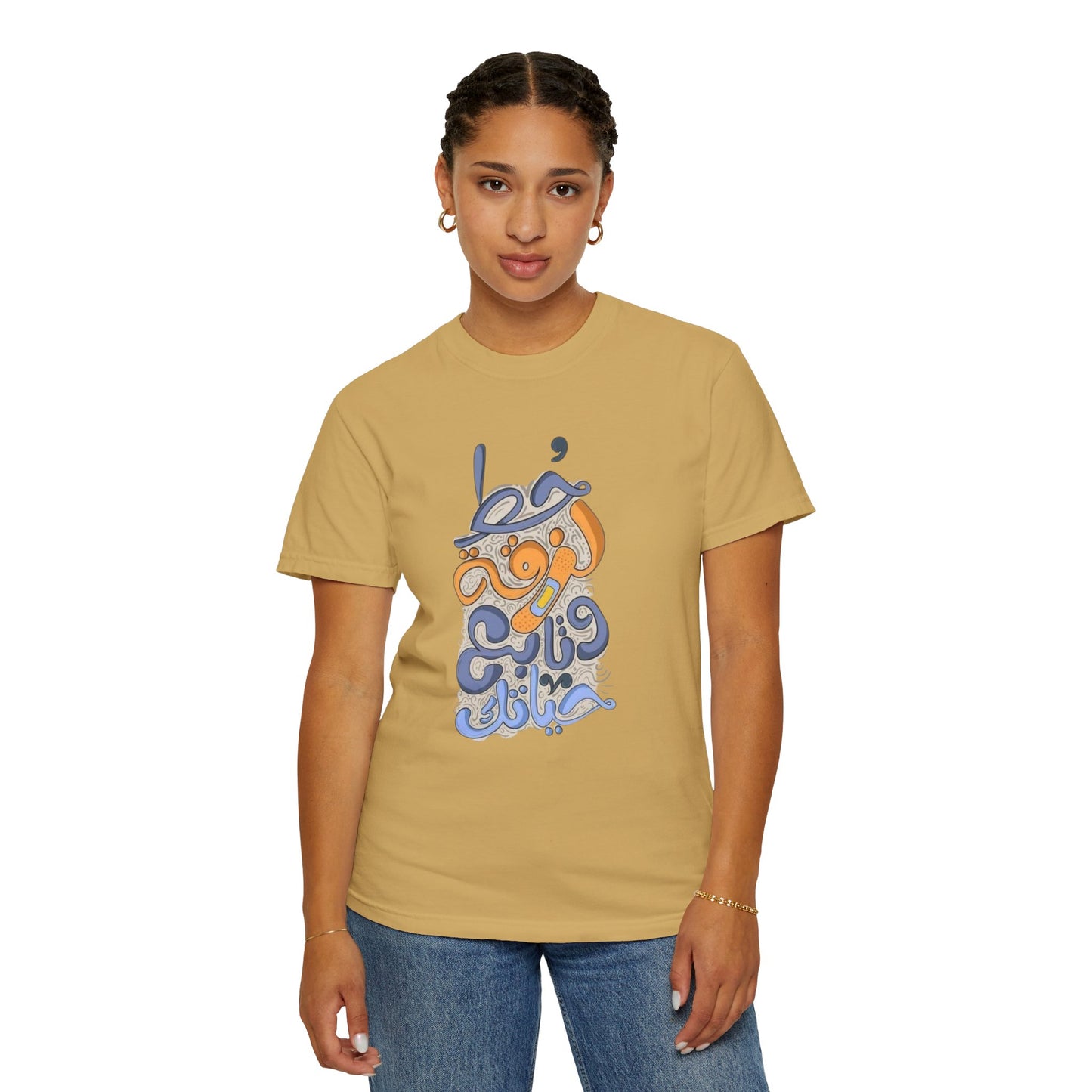 Model wearing the Put A Bandaid And Move On Sweatshirt, showcasing its comfortable fit and trendy design.