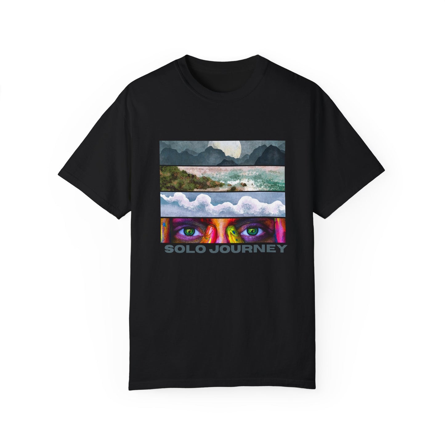 Solo Journeys Signature - Vintage Aesthetic Outfit, Oversized Boho Tshirt 07